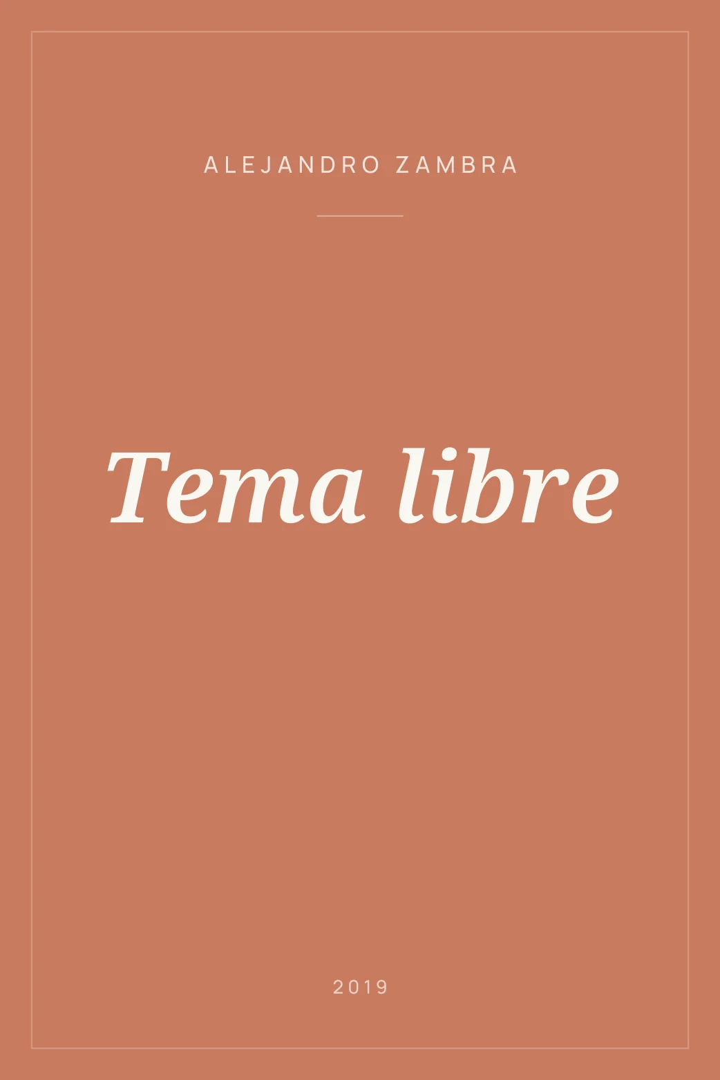 Portada de Tema libre