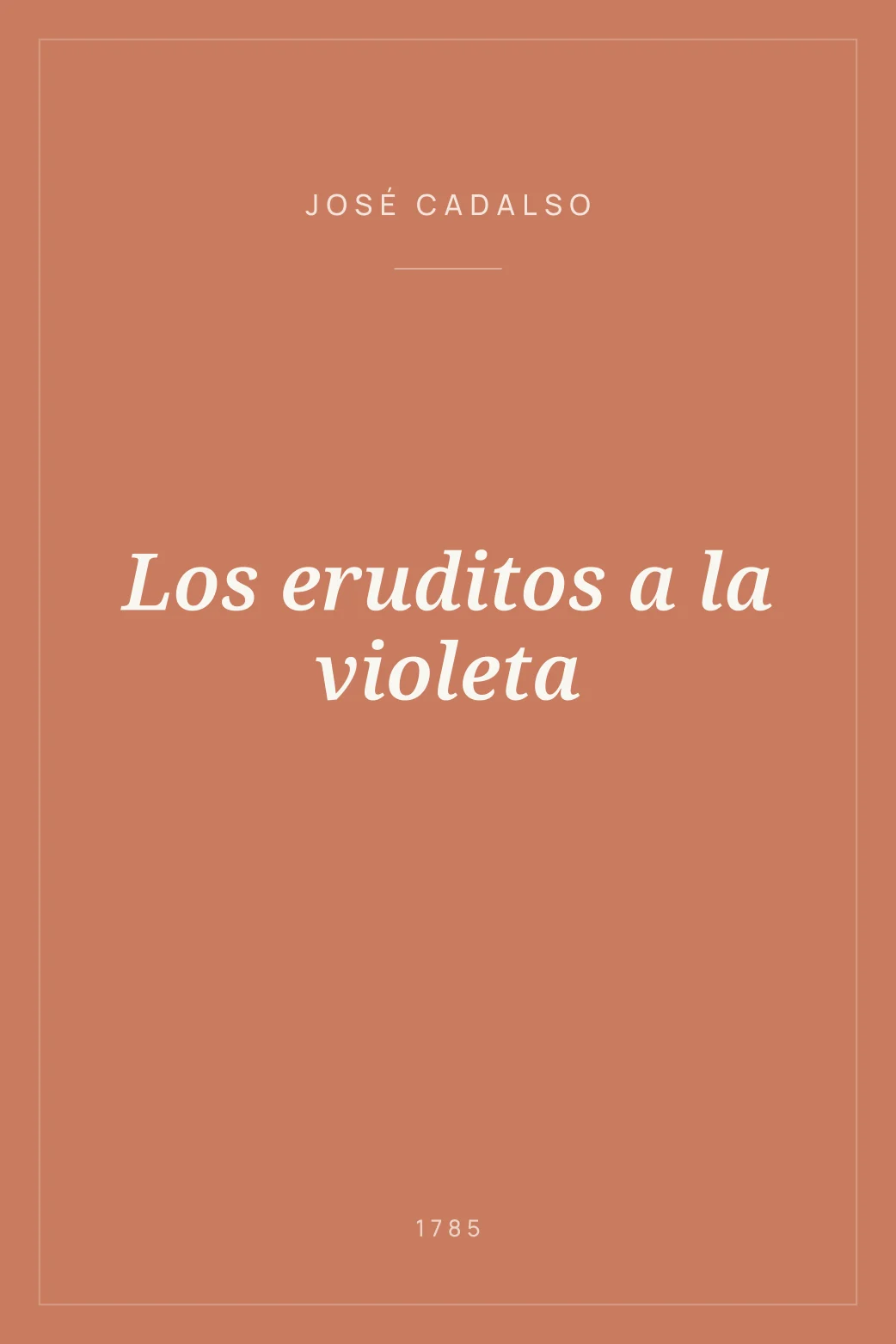 Portada de Los eruditos a la violeta
