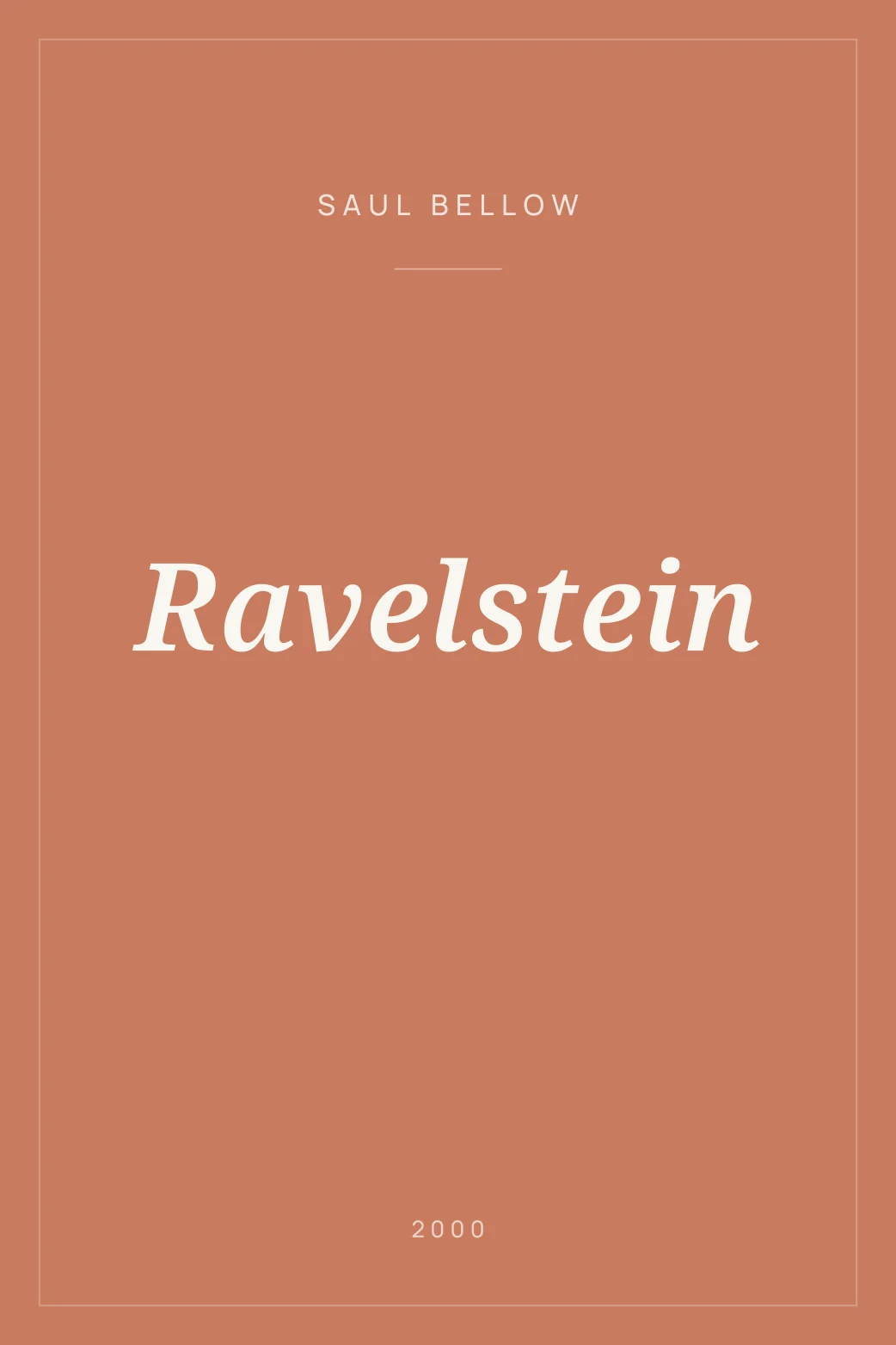 Portada de Ravelstein