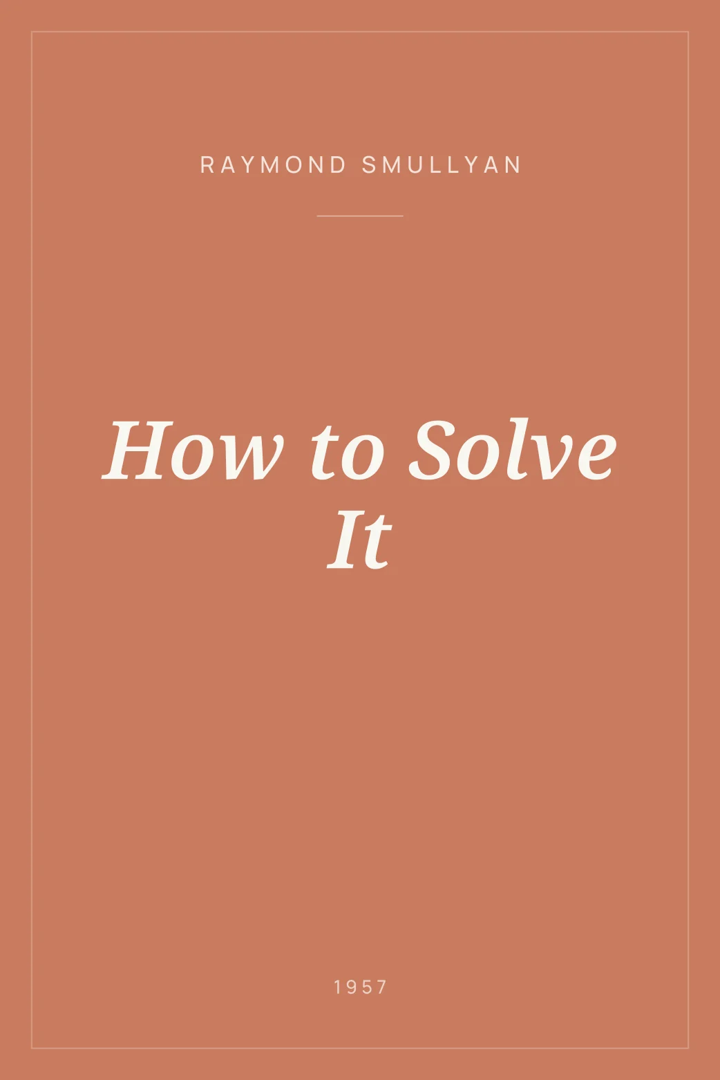 Portada de How to Solve It