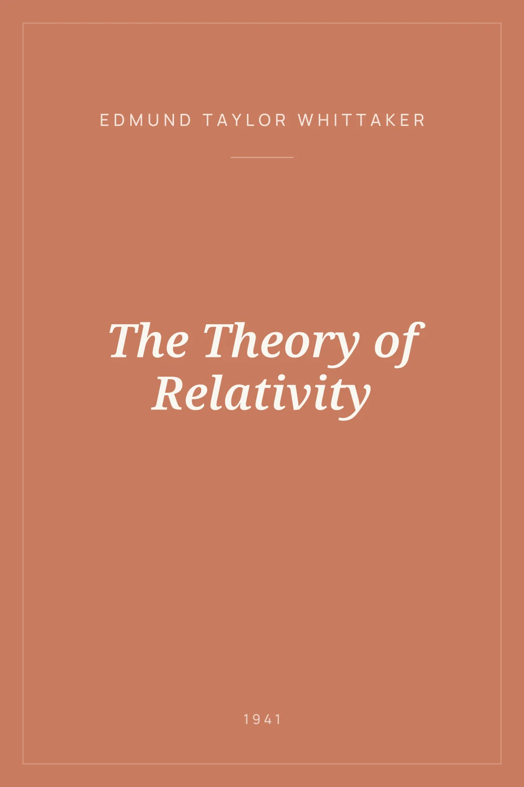 Portada de The Theory of Relativity