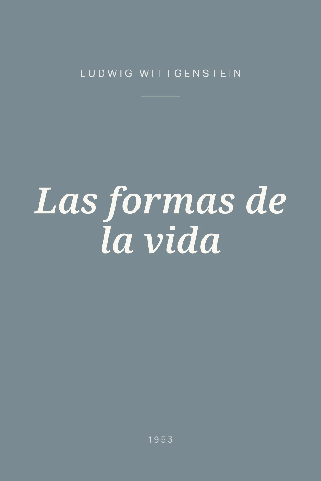Portada de Las formas de la vida