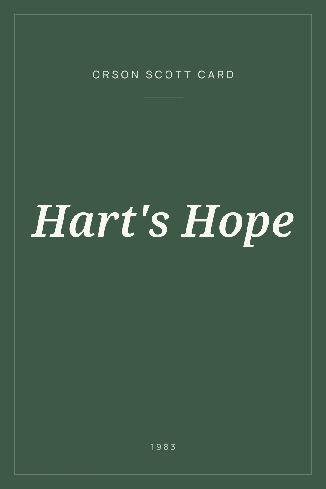 Portada de Hart's Hope