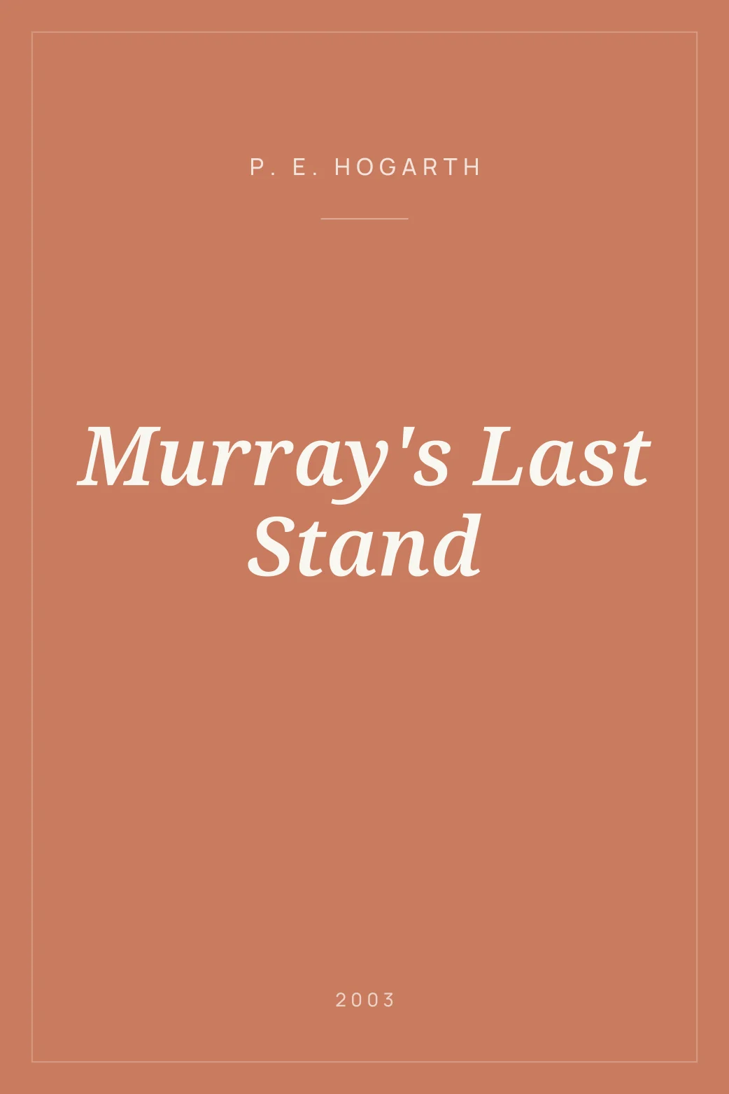 Portada de Murray's Last Stand