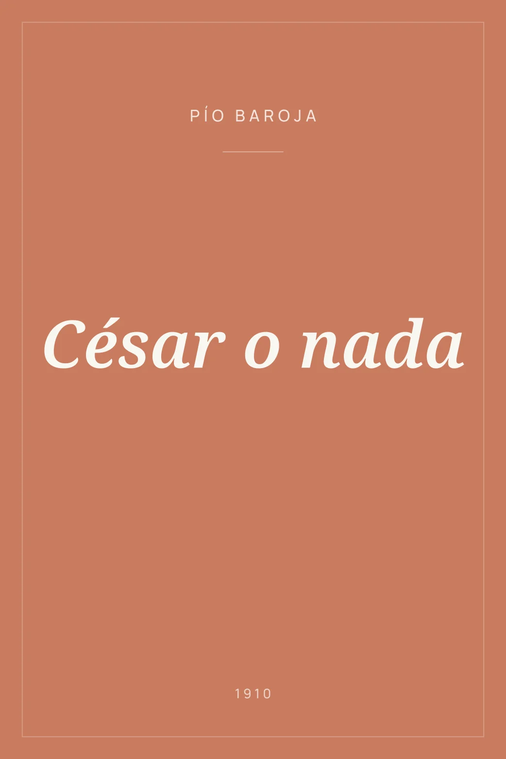 Portada de César o nada