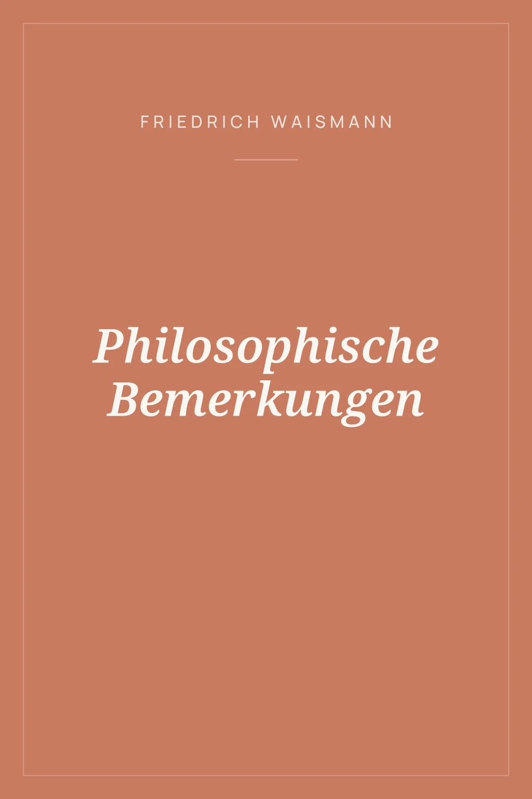 Portada de Philosophische Bemerkungen