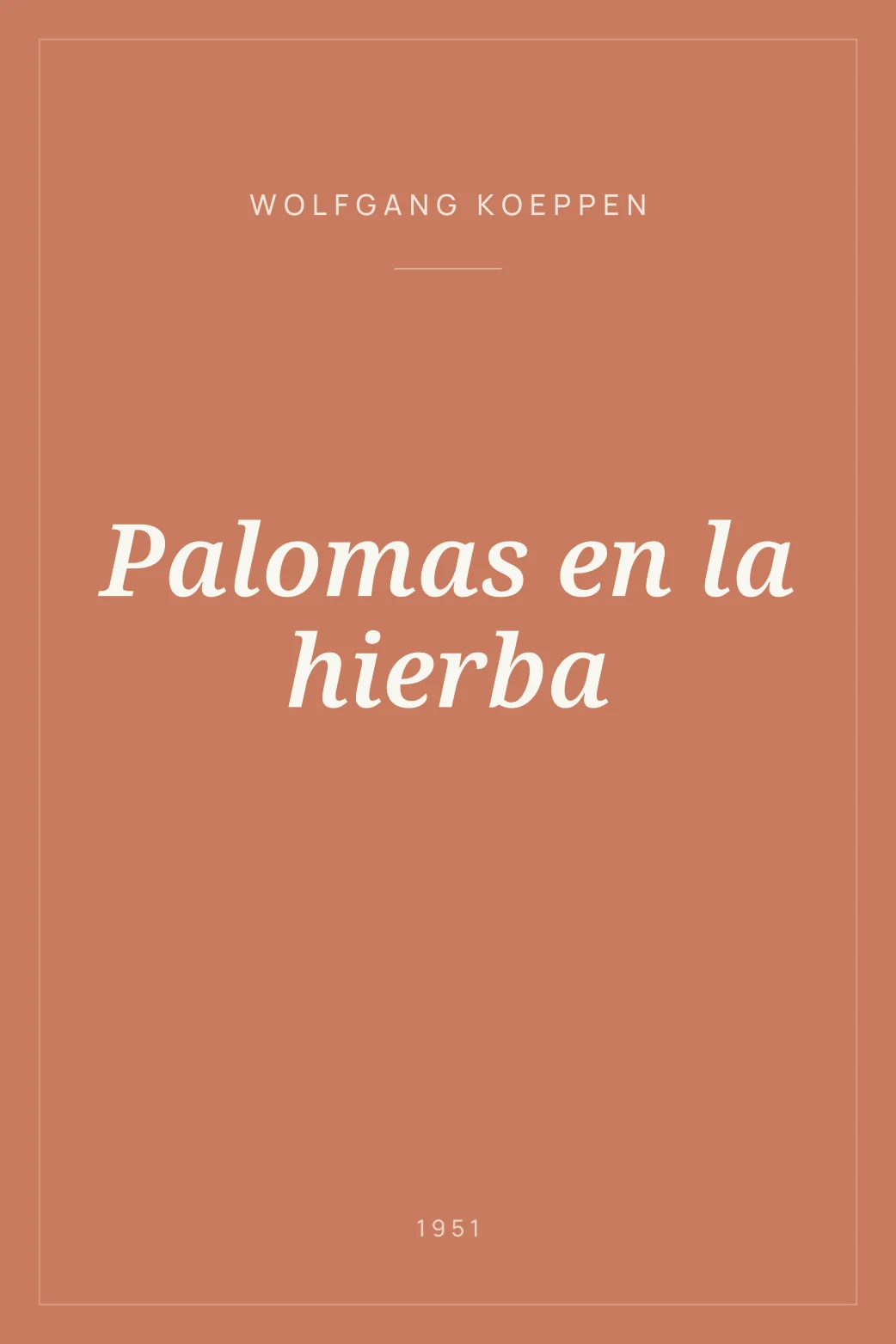 Portada de Palomas en la hierba