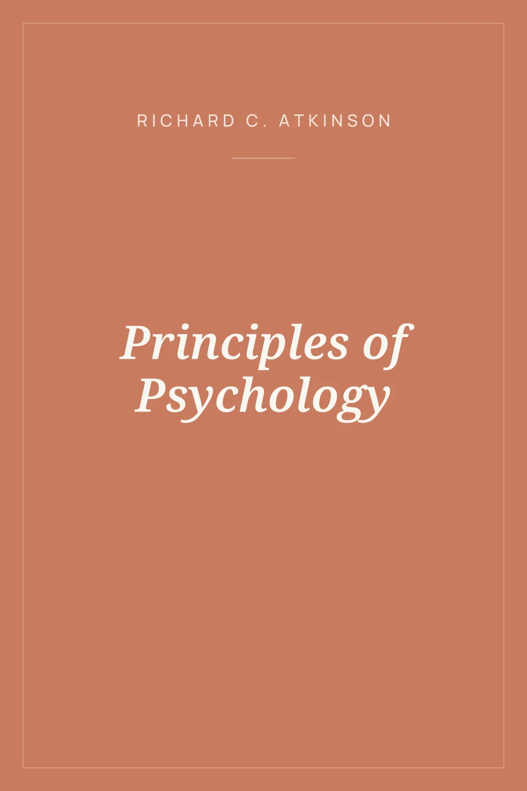 Portada de Principles of Psychology