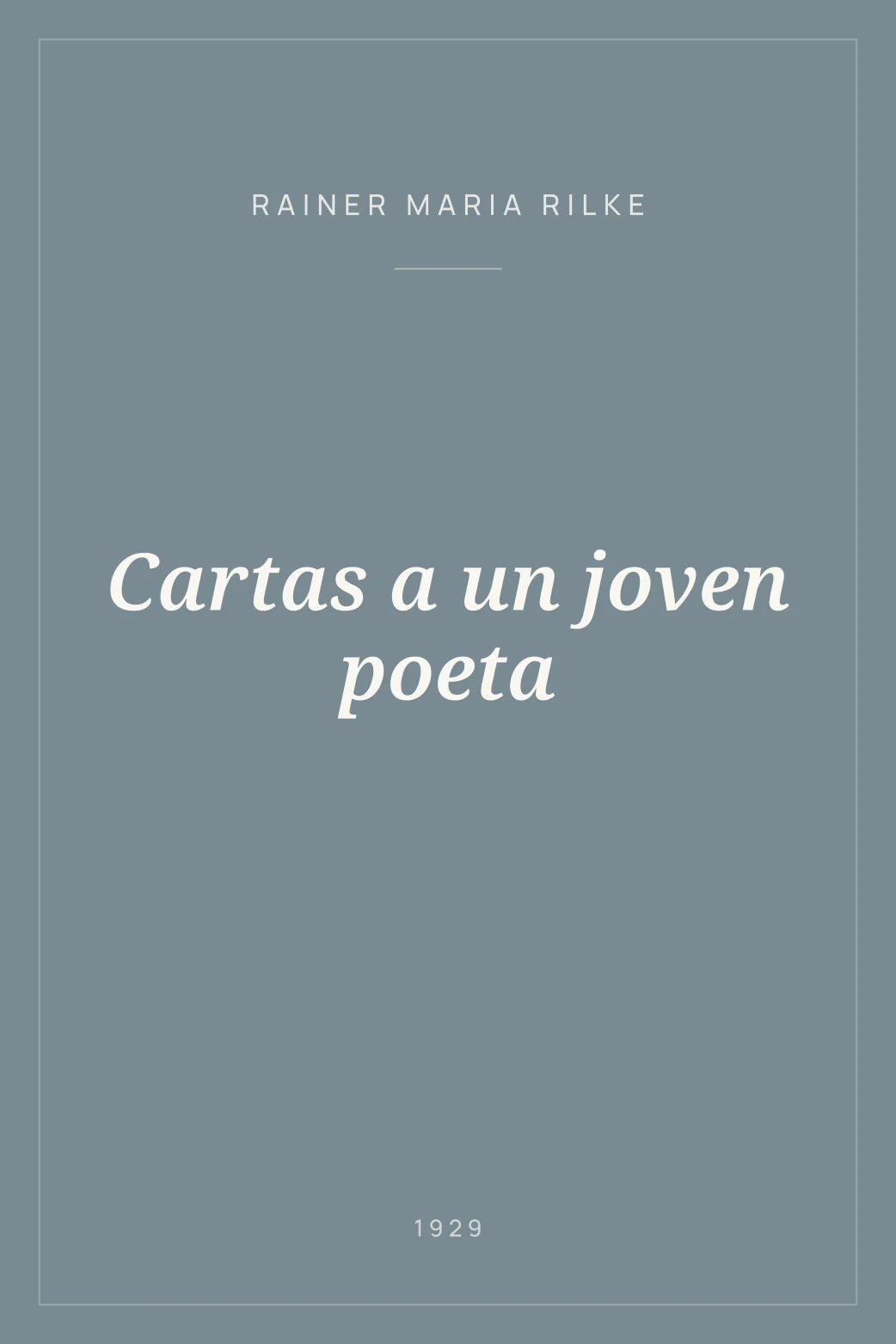 Portada de Cartas a un joven poeta
