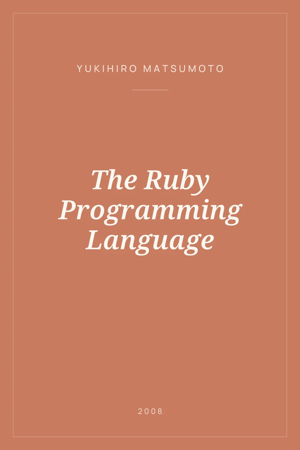Portada de The Ruby Programming Language