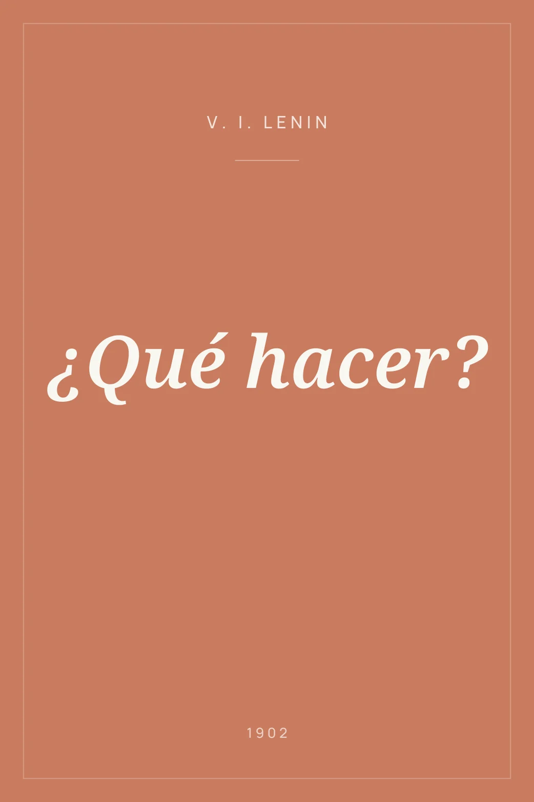 Portada de ¿Qué hacer?