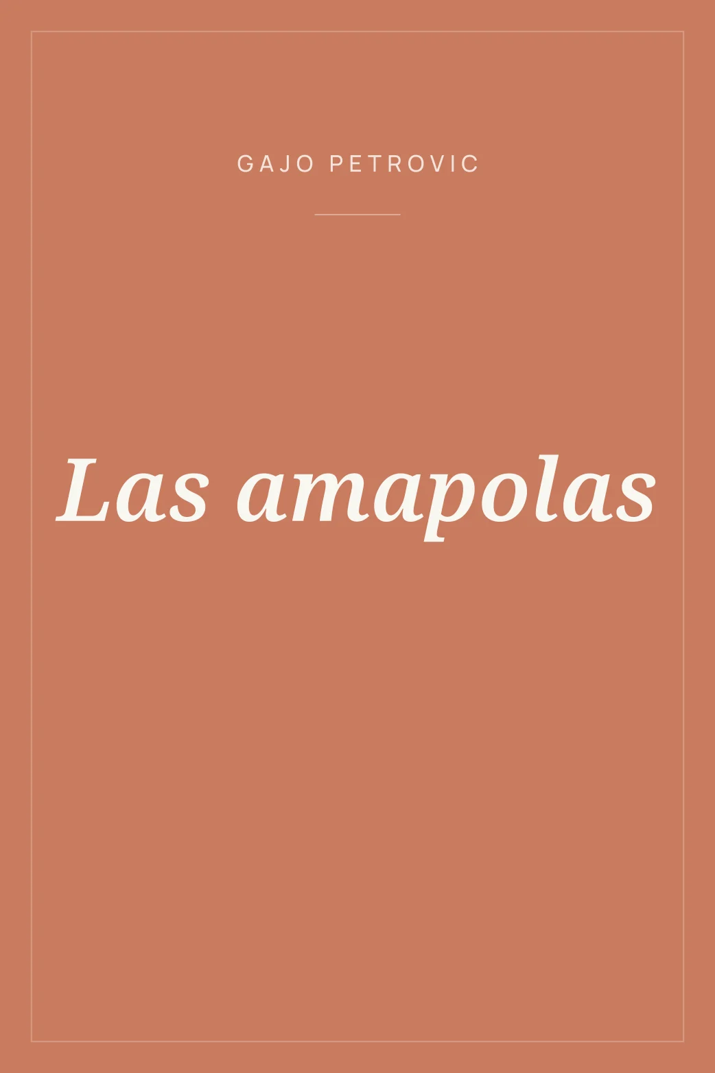 Portada de Las amapolas