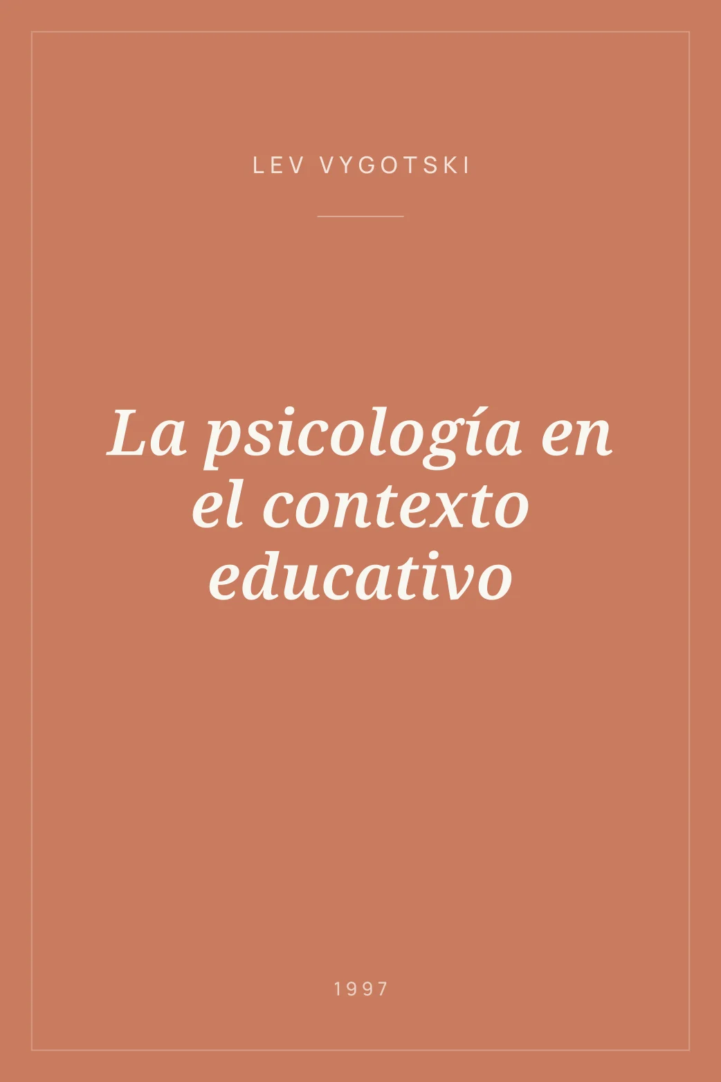 Portada de La psicología en el contexto educativo