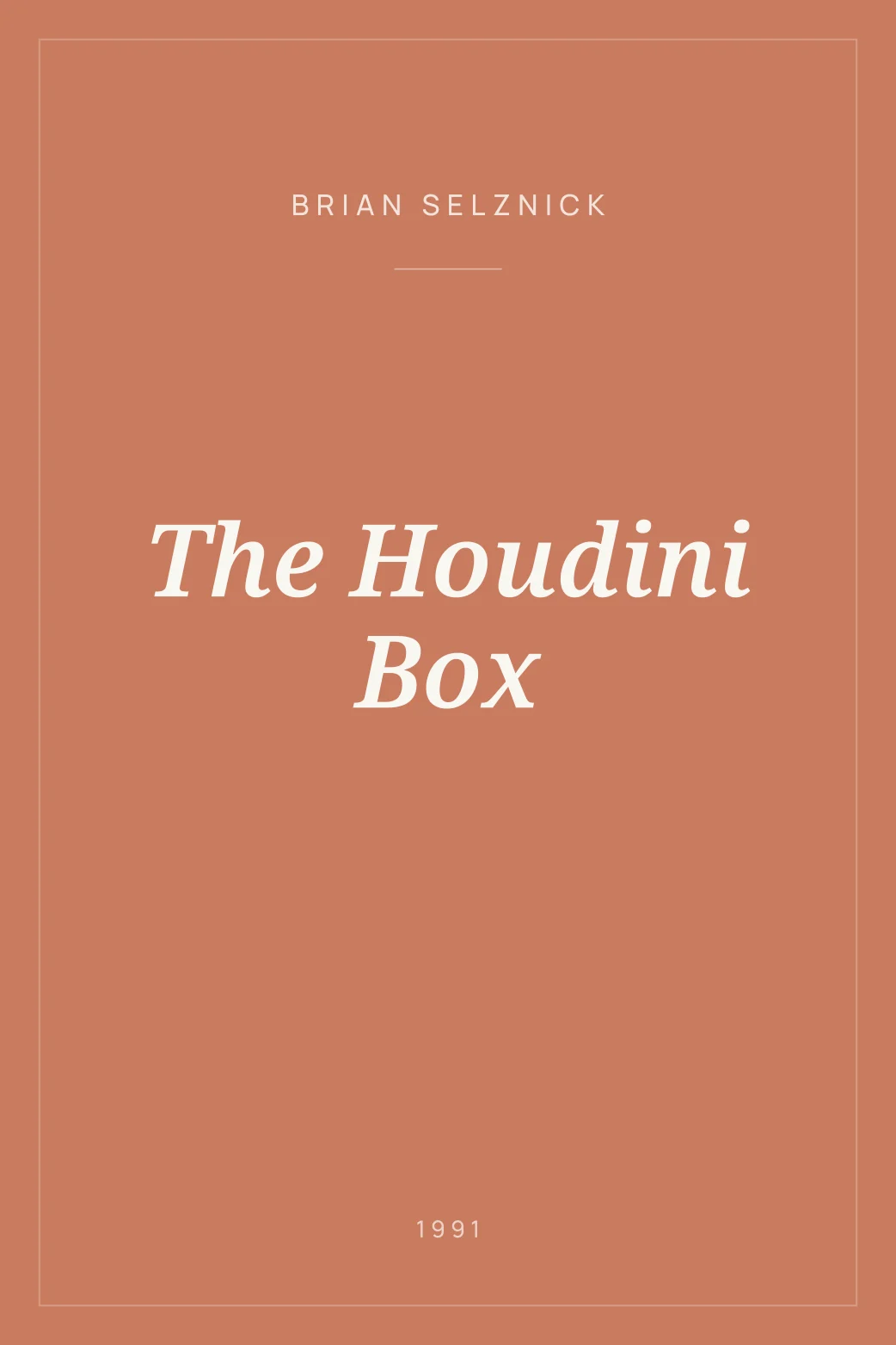 Portada de The Houdini Box