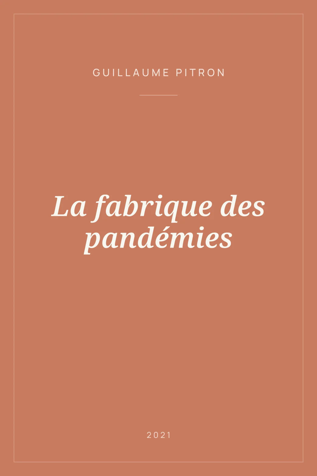 Portada de La fabrique des pandémies