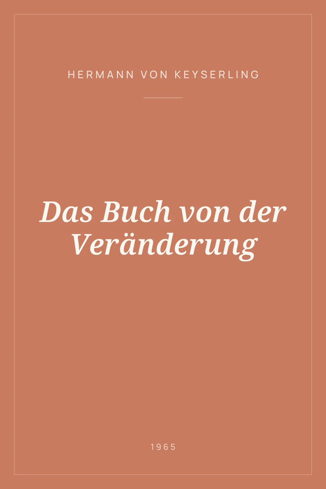 Portada de Das Buch von der Veränderung