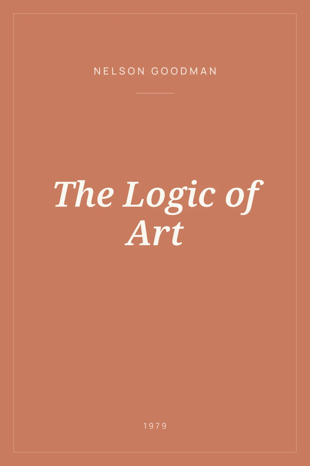 Portada de The Logic of Art