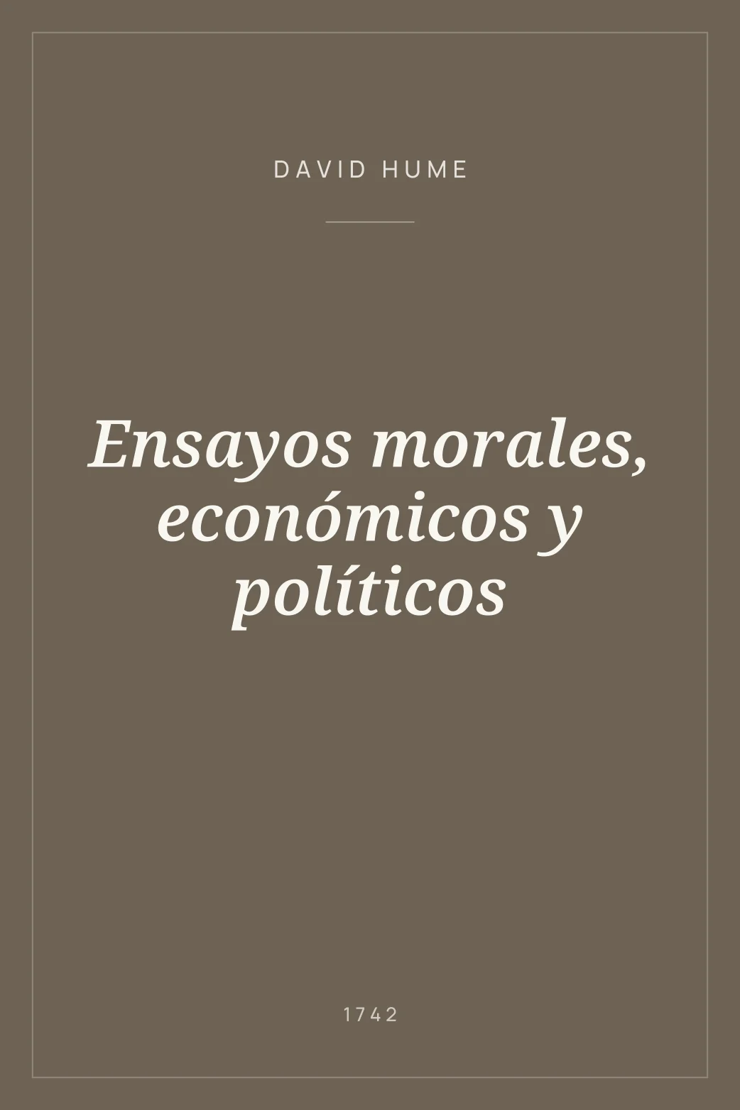 Portada de Ensayos morales, económicos y políticos