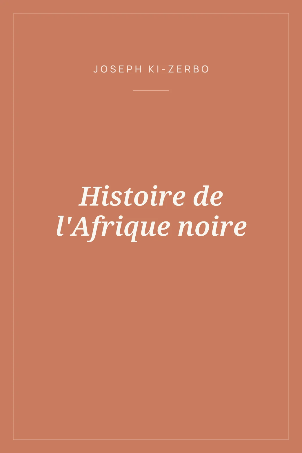 Portada de Histoire de l'Afrique noire