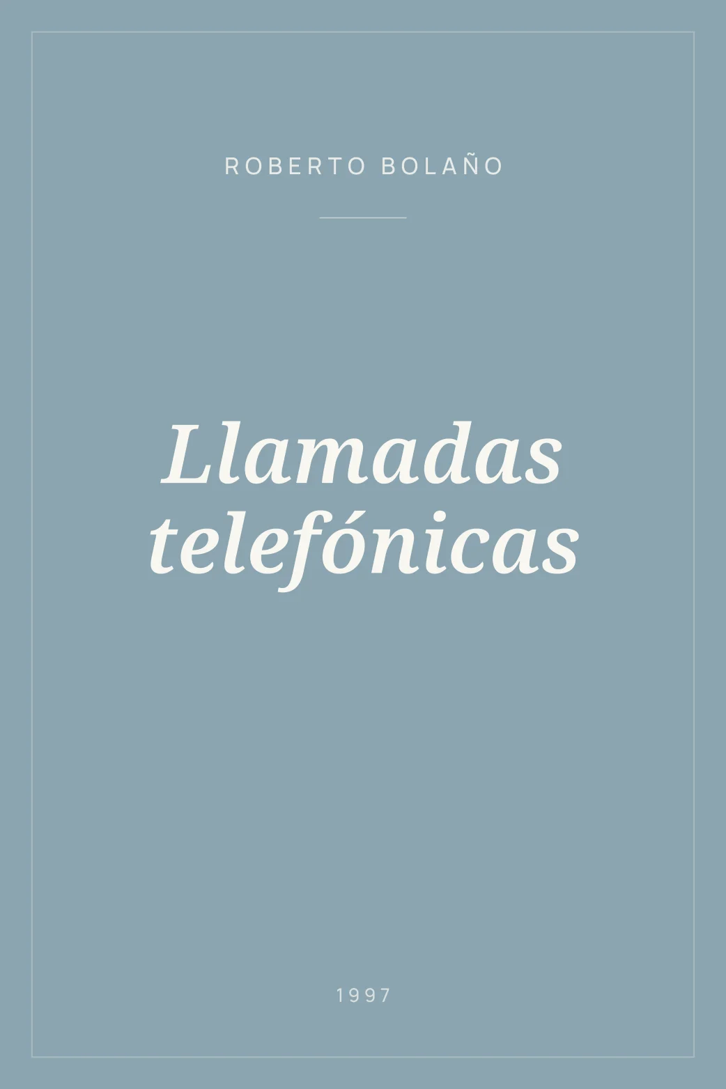 Portada de Llamadas telefónicas