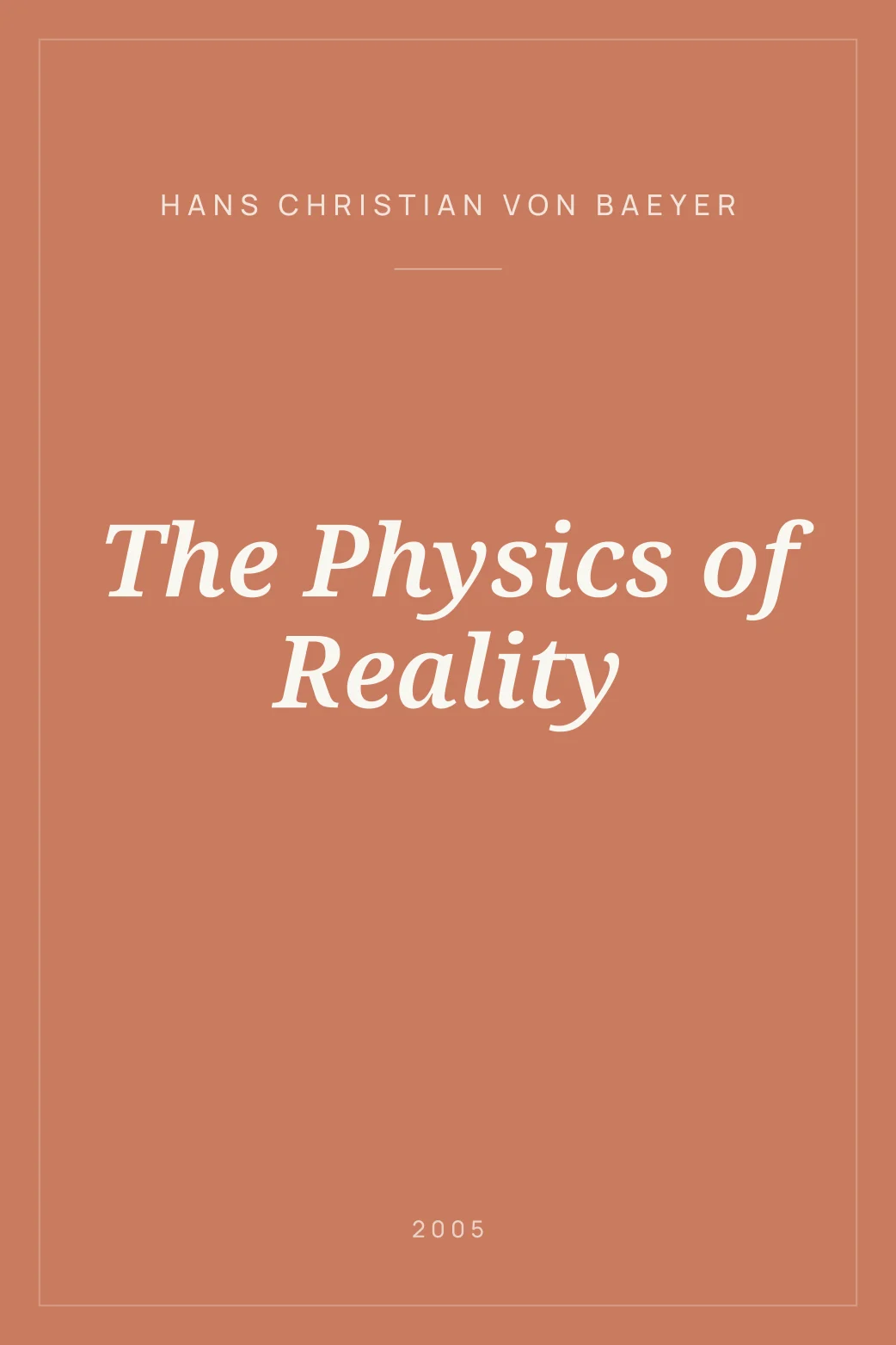 Portada de The Physics of Reality