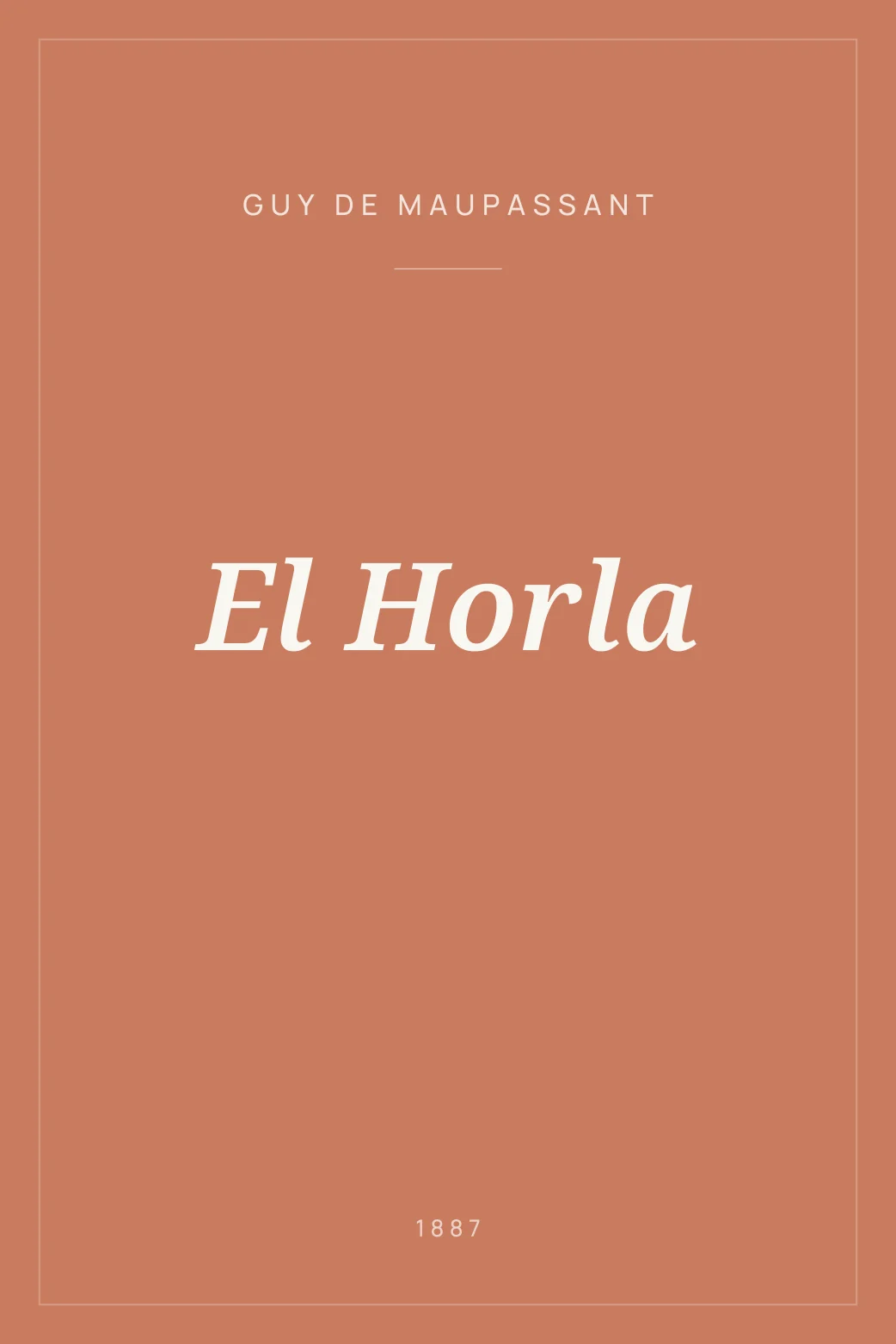 Portada de El Horla