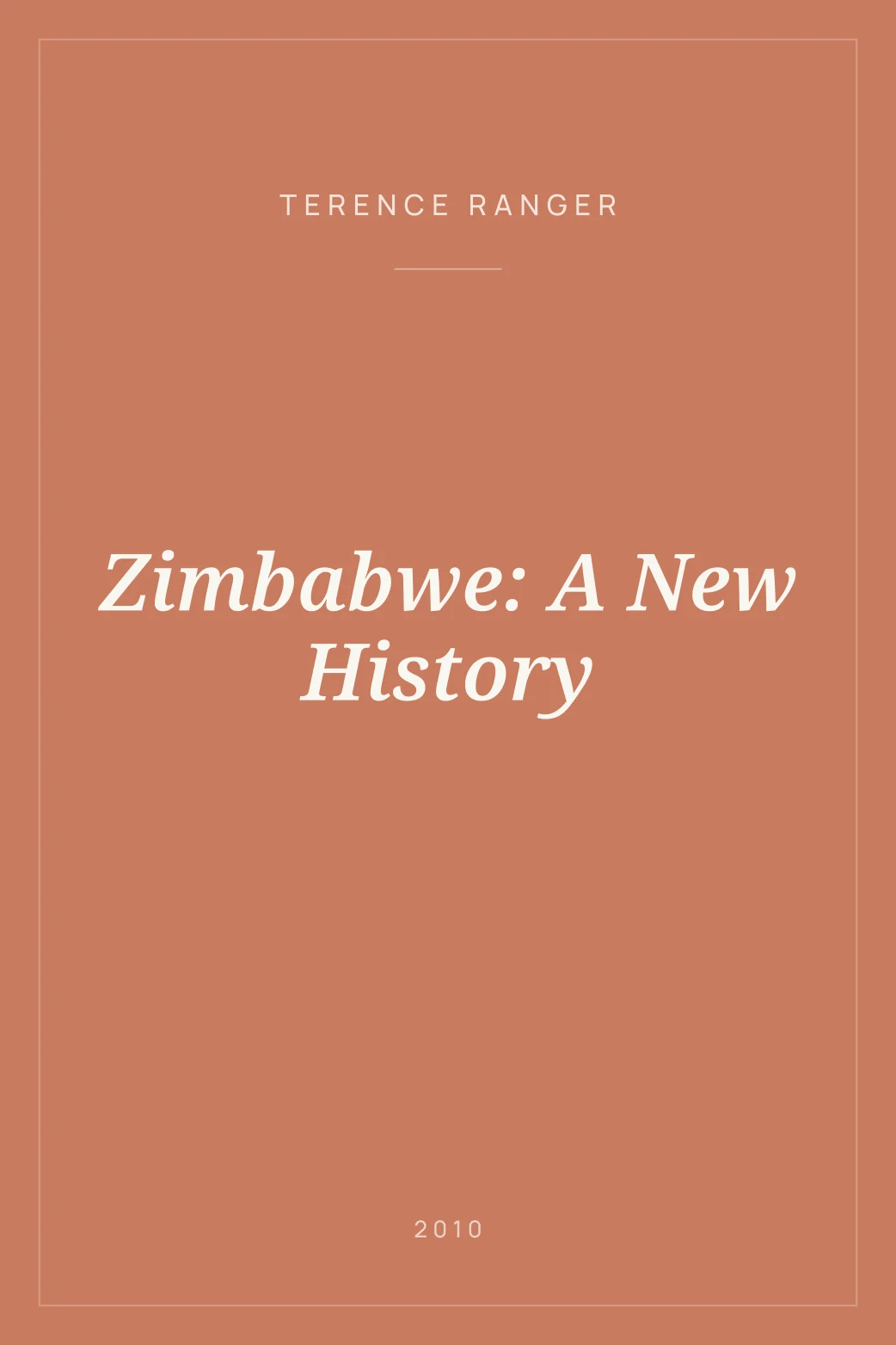 Portada de Zimbabwe: A New History