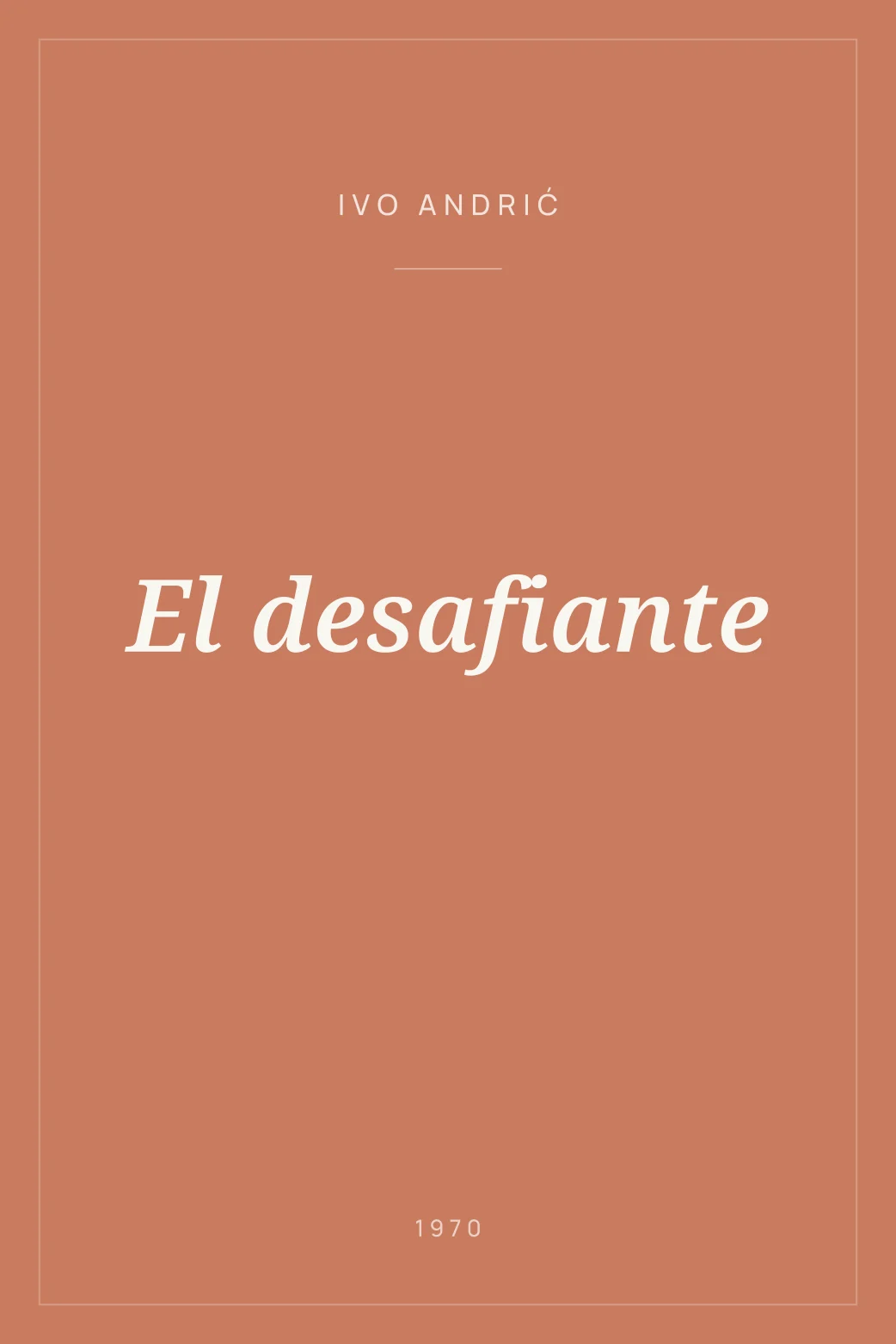 Portada de El desafiante