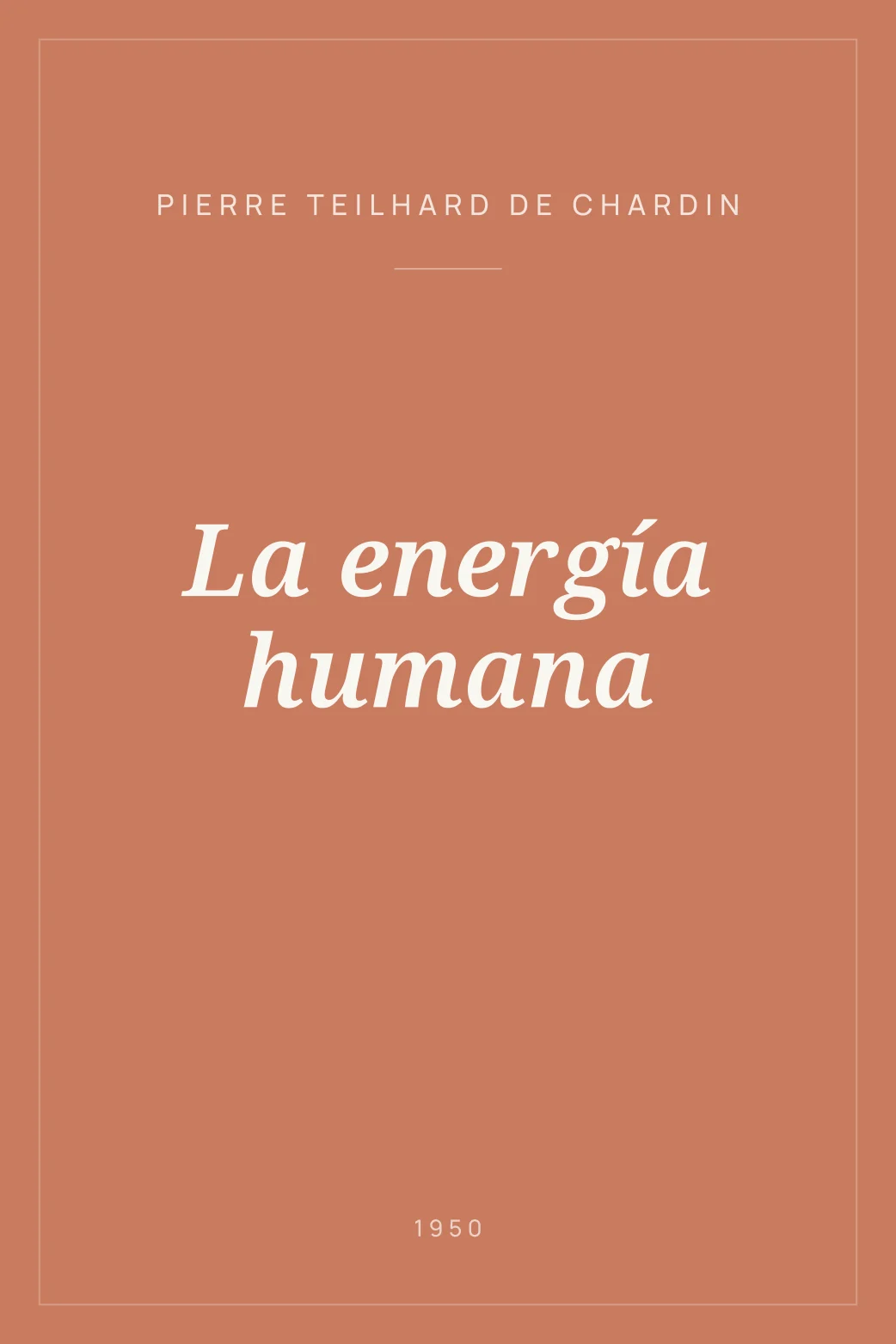 Portada de La energía humana