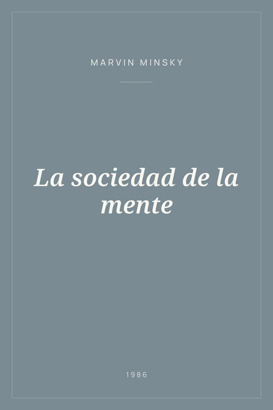 Portada de La sociedad de la mente