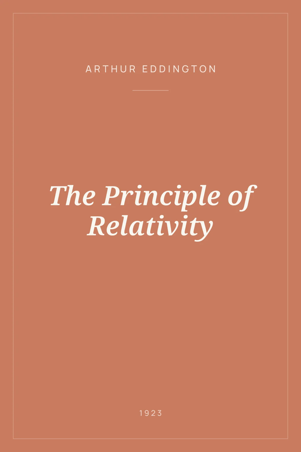 Portada de The Principle of Relativity