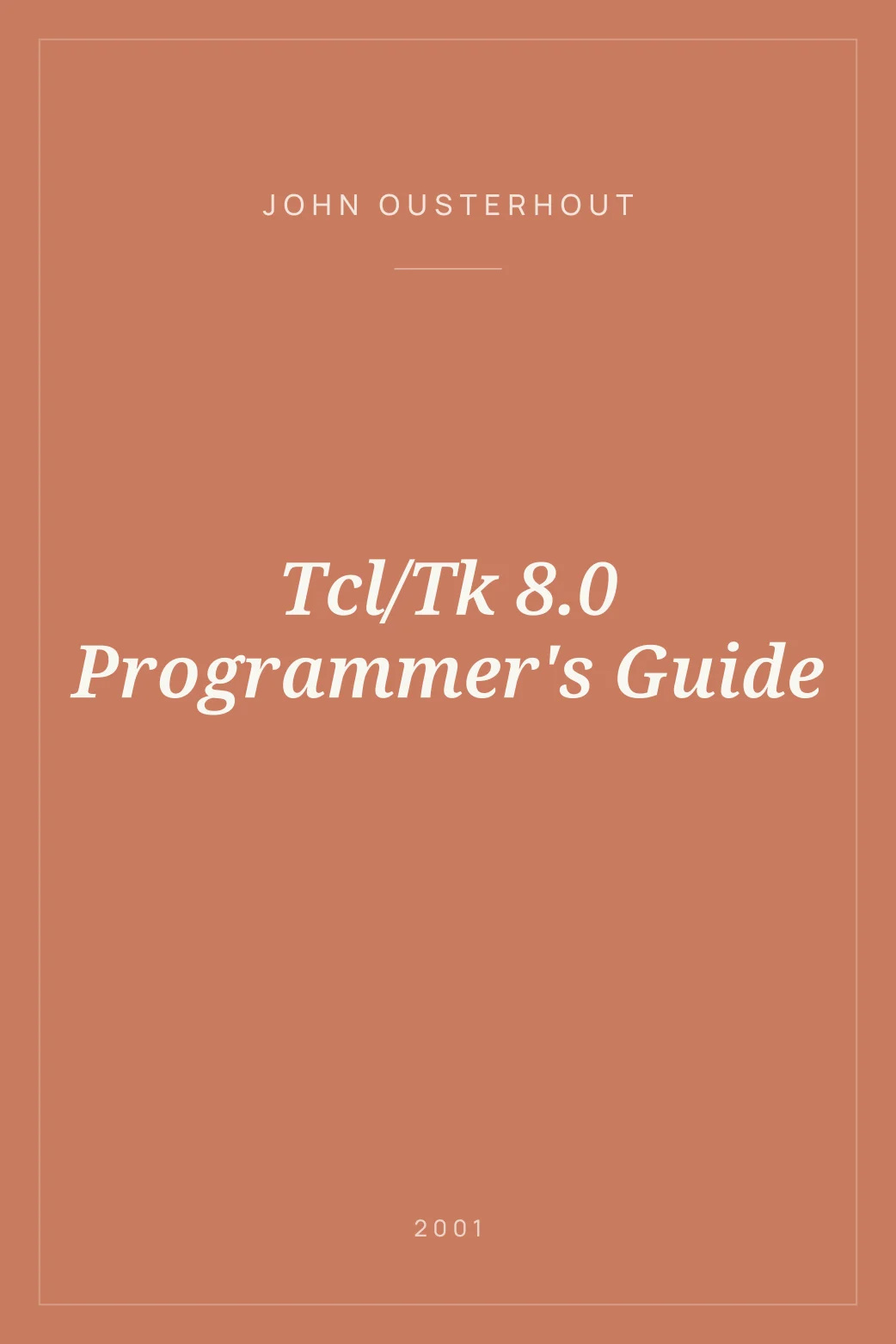 Portada de Tcl/Tk 8.0 Programmer's Guide