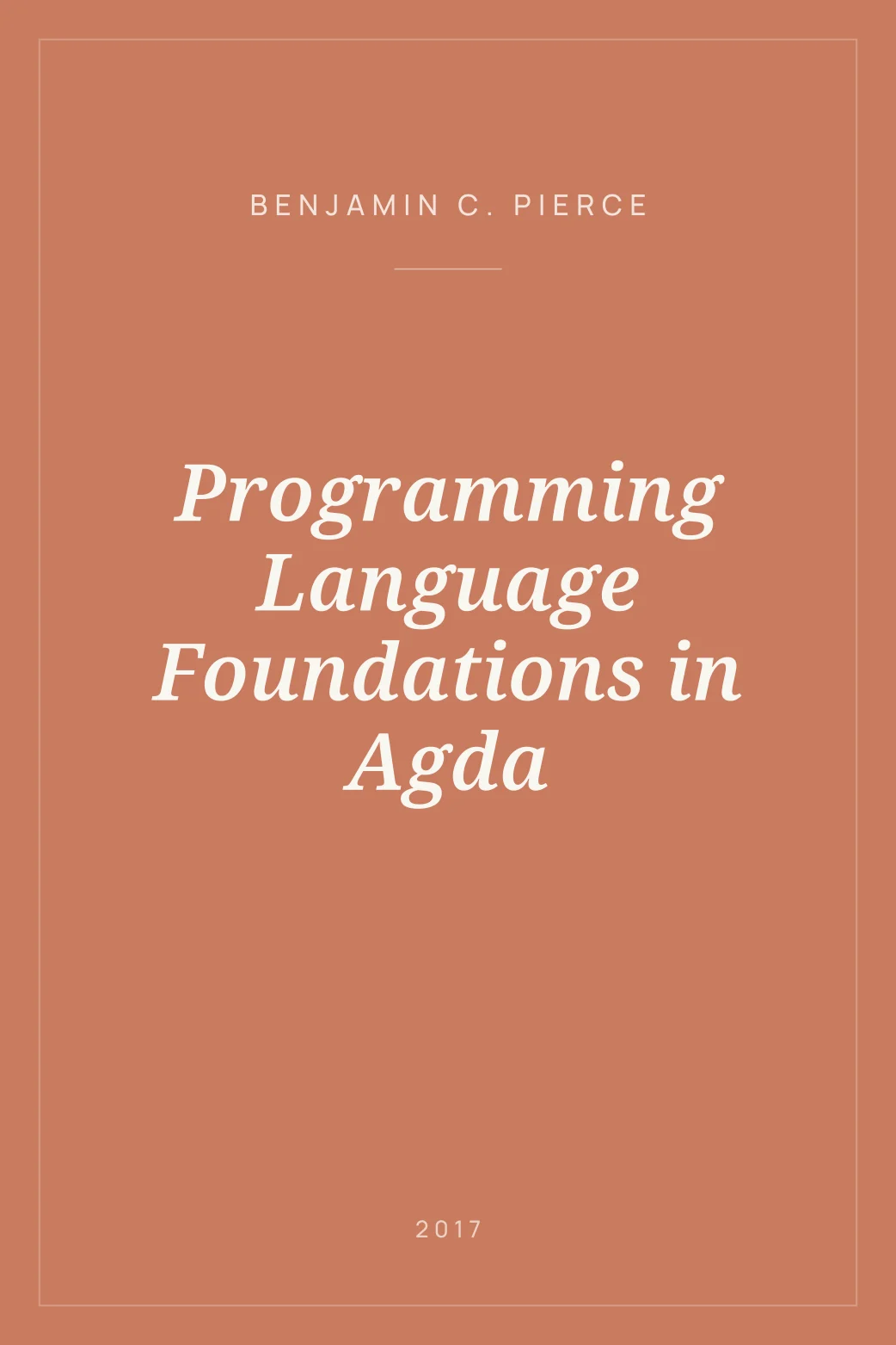 Portada de Programming Language Foundations in Agda