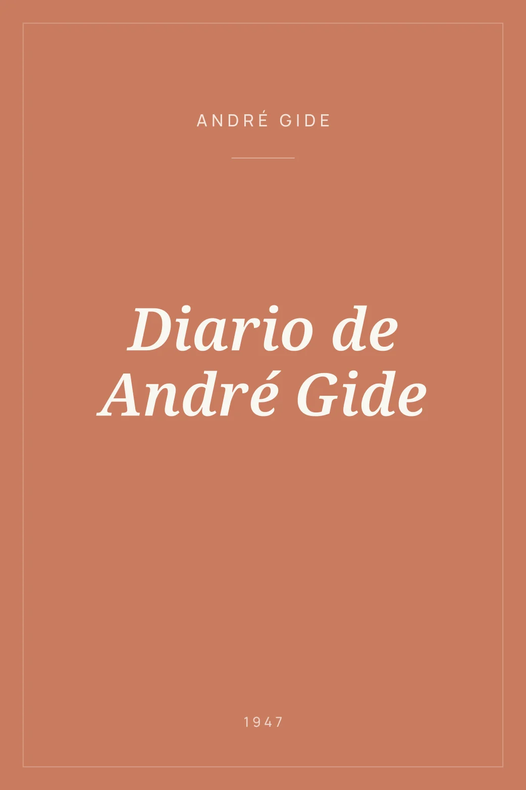 Portada de Diario de André Gide