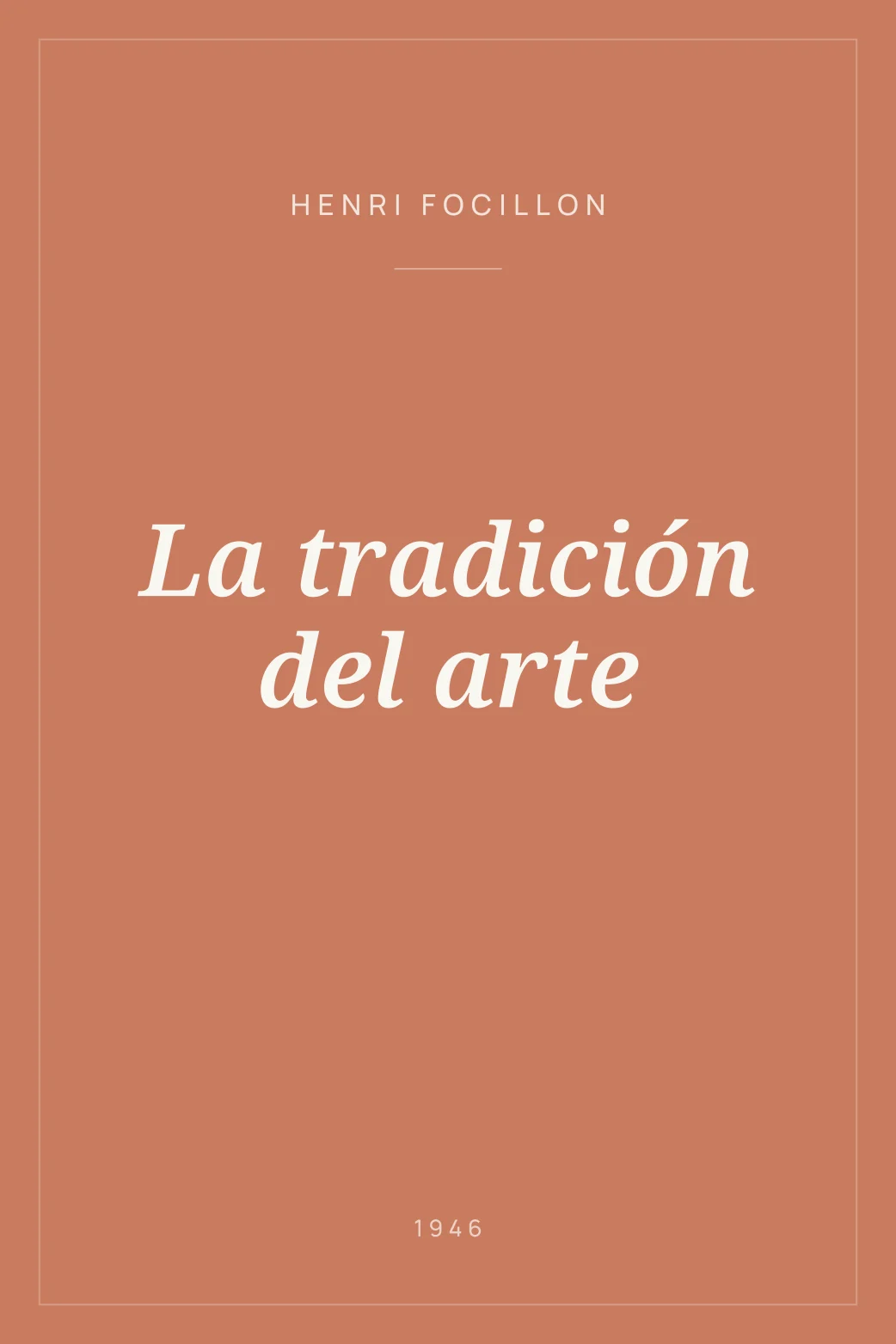 Portada de La tradición del arte