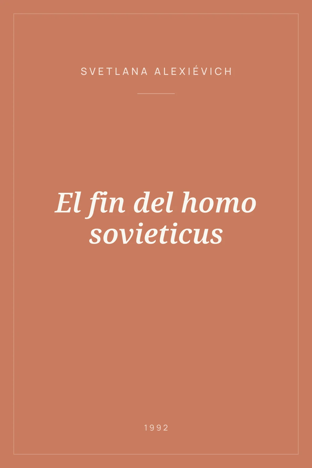 Portada de El fin del homo sovieticus
