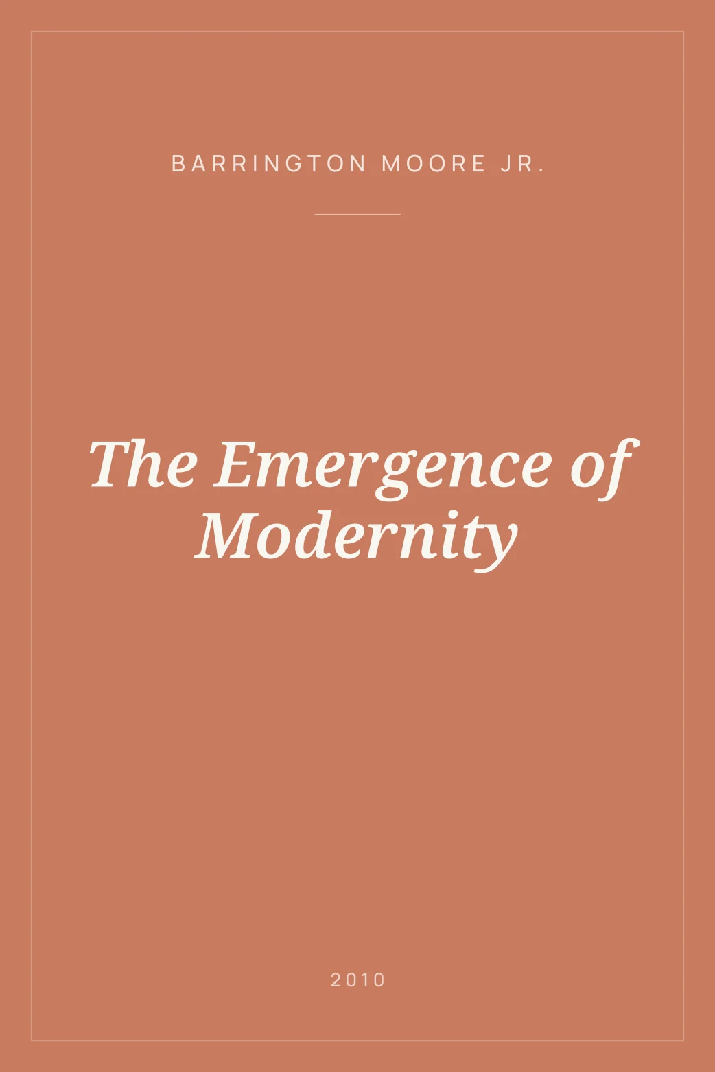 Portada de The Emergence of Modernity