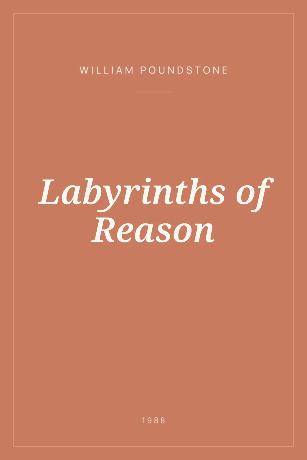 Portada de Labyrinths of Reason