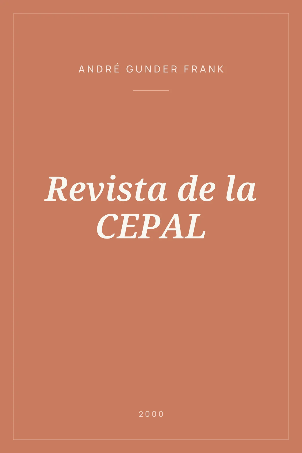 Portada de Revista de la CEPAL