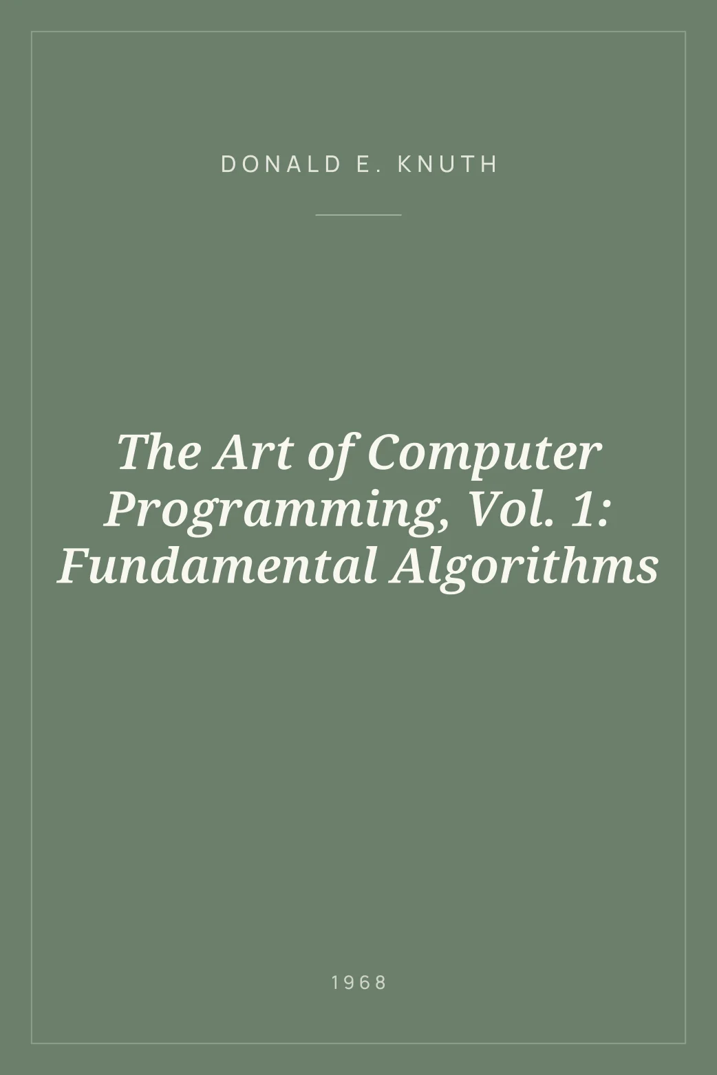 Portada de The Art of Computer Programming, Vol. 1: Fundamental Algorithms