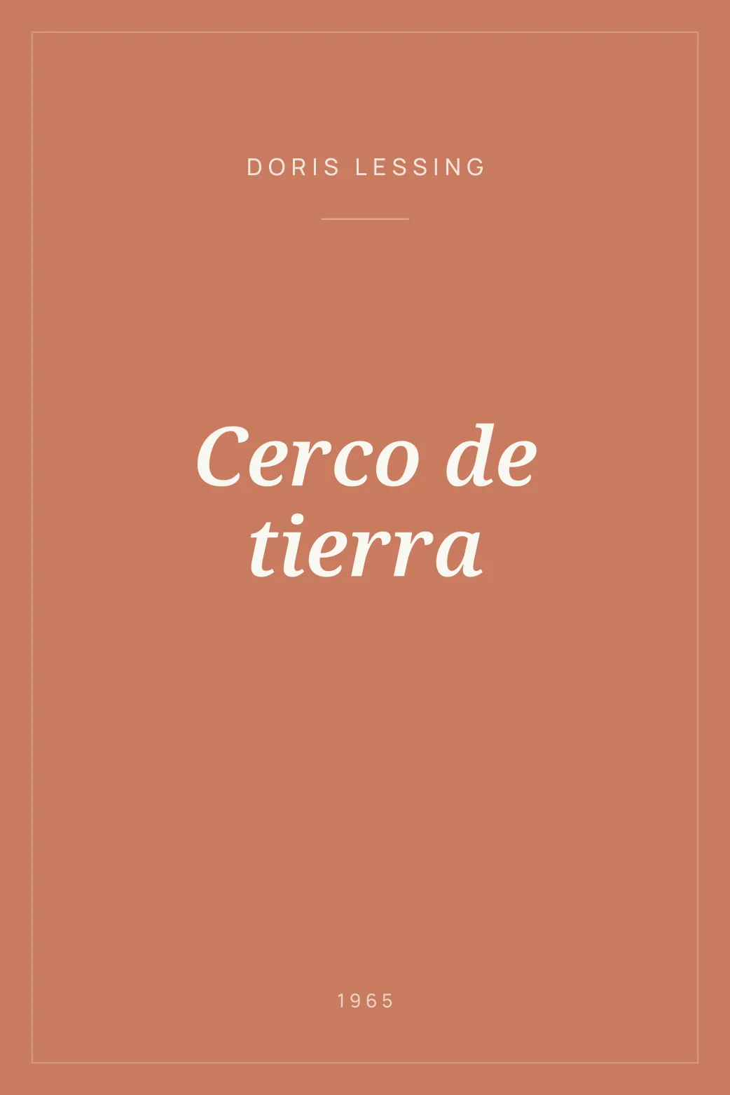Portada de Cerco de tierra
