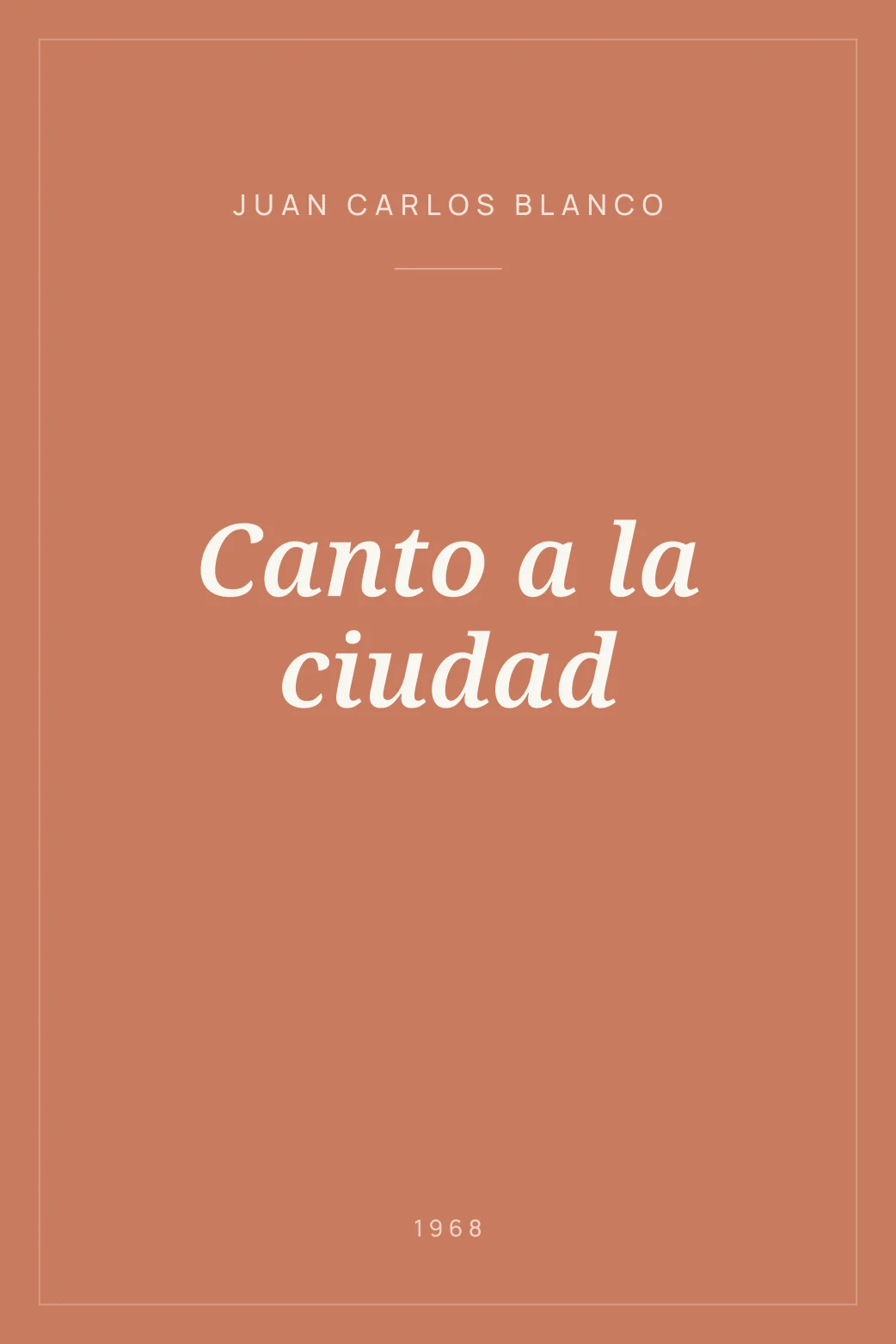 Portada de Canto a la ciudad