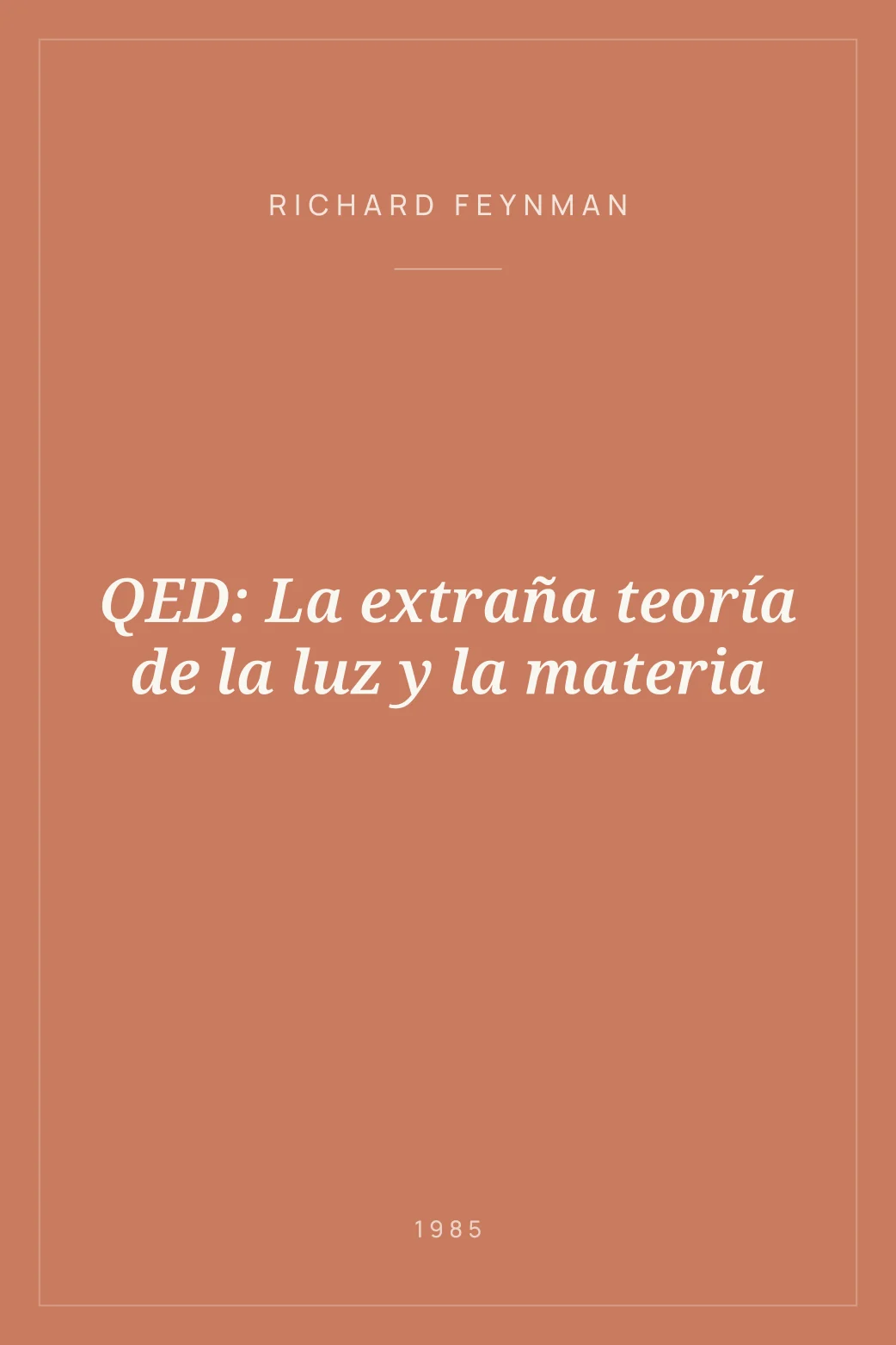 Portada de QED: La extraña teoría de la luz y la materia
