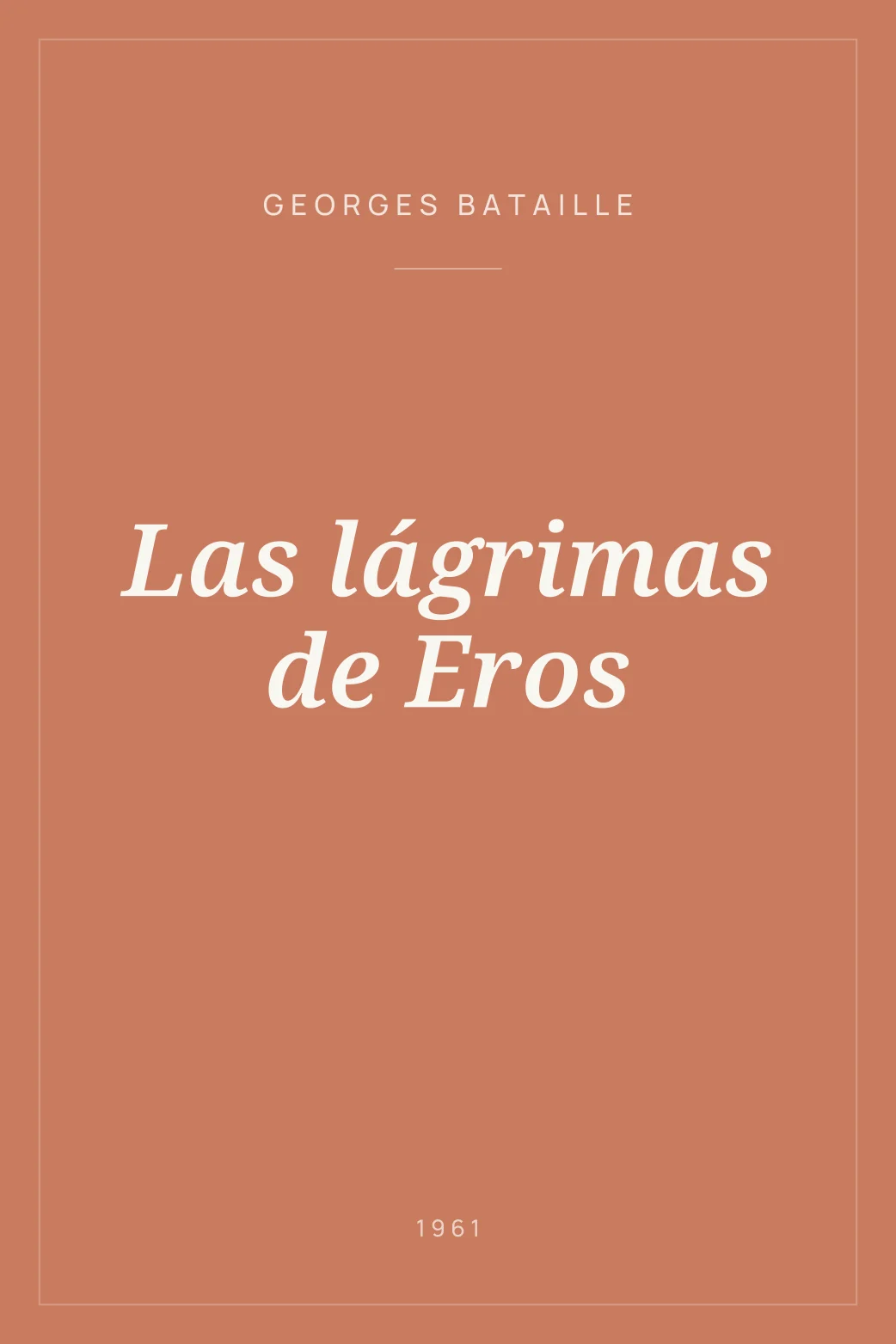 Portada de Las lágrimas de Eros