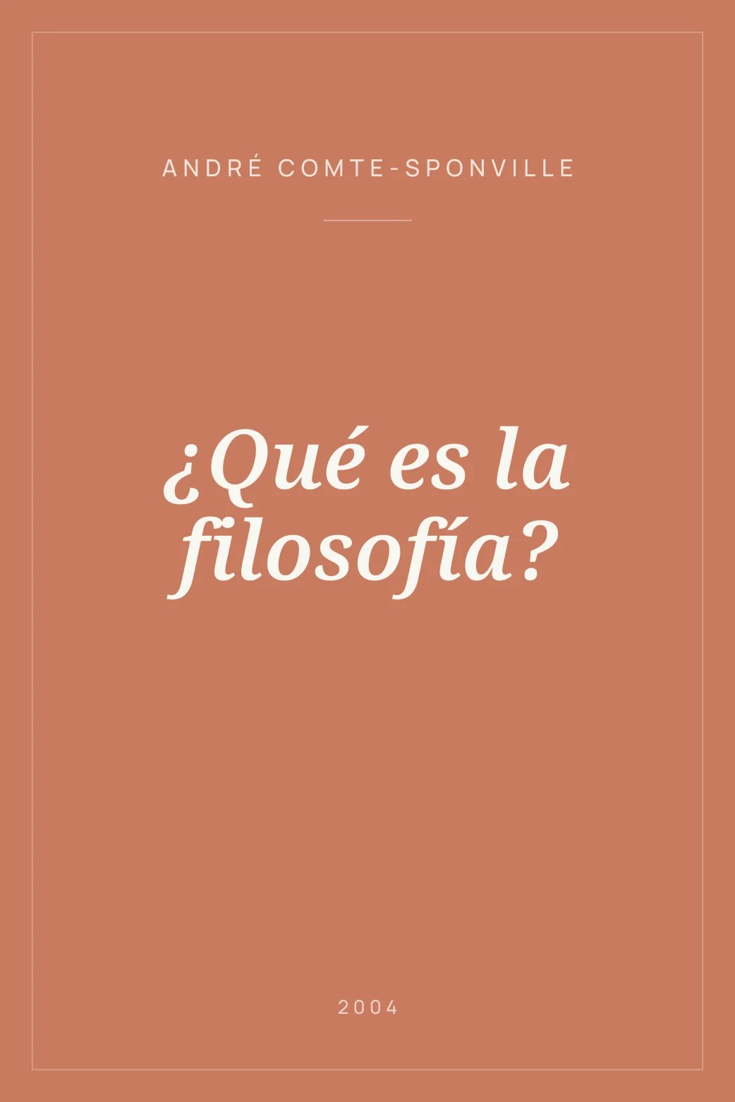 Portada de ¿Qué es la filosofía?