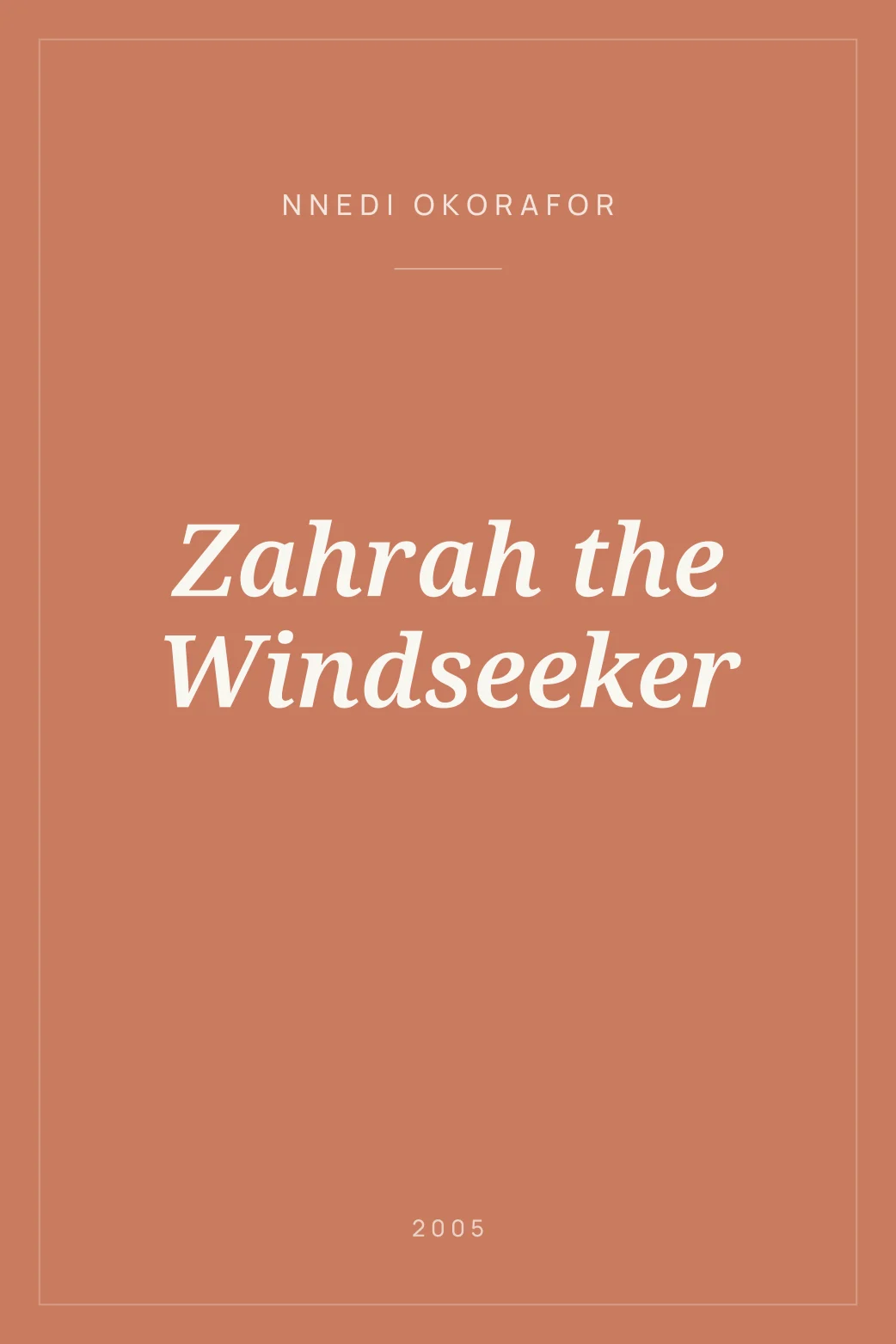 Portada de Zahrah the Windseeker