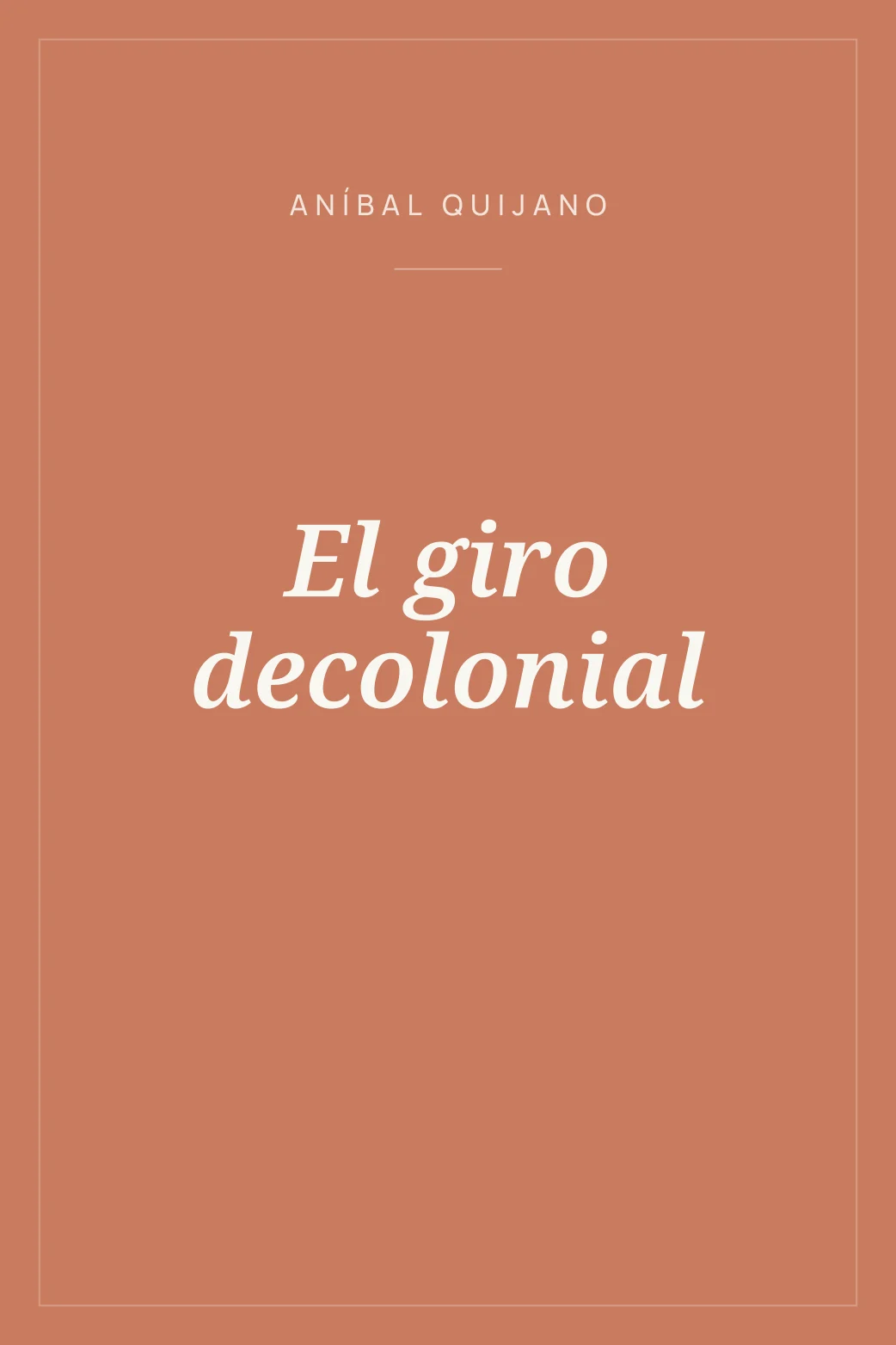 Portada de El giro decolonial