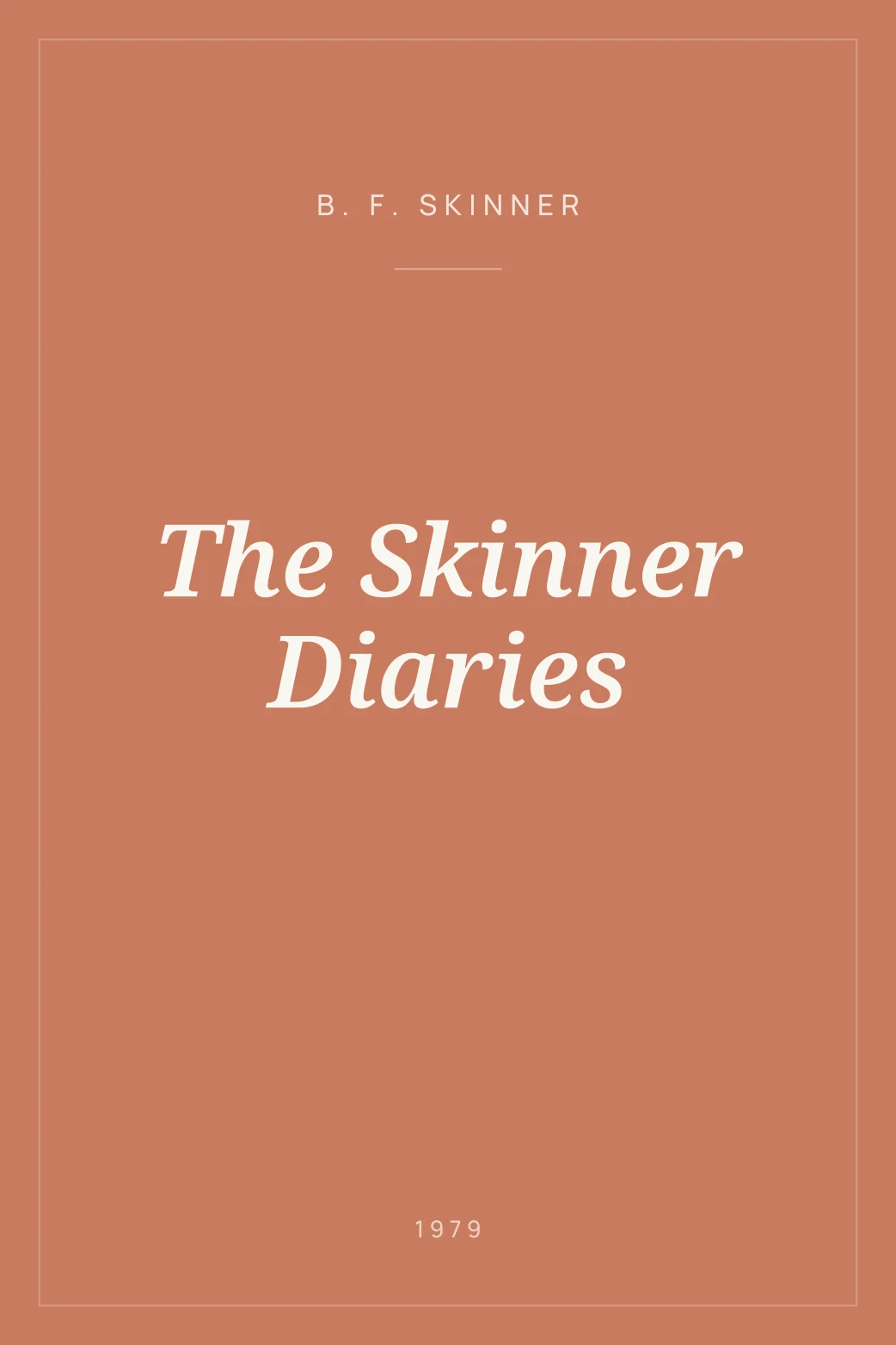 Portada de The Skinner Diaries