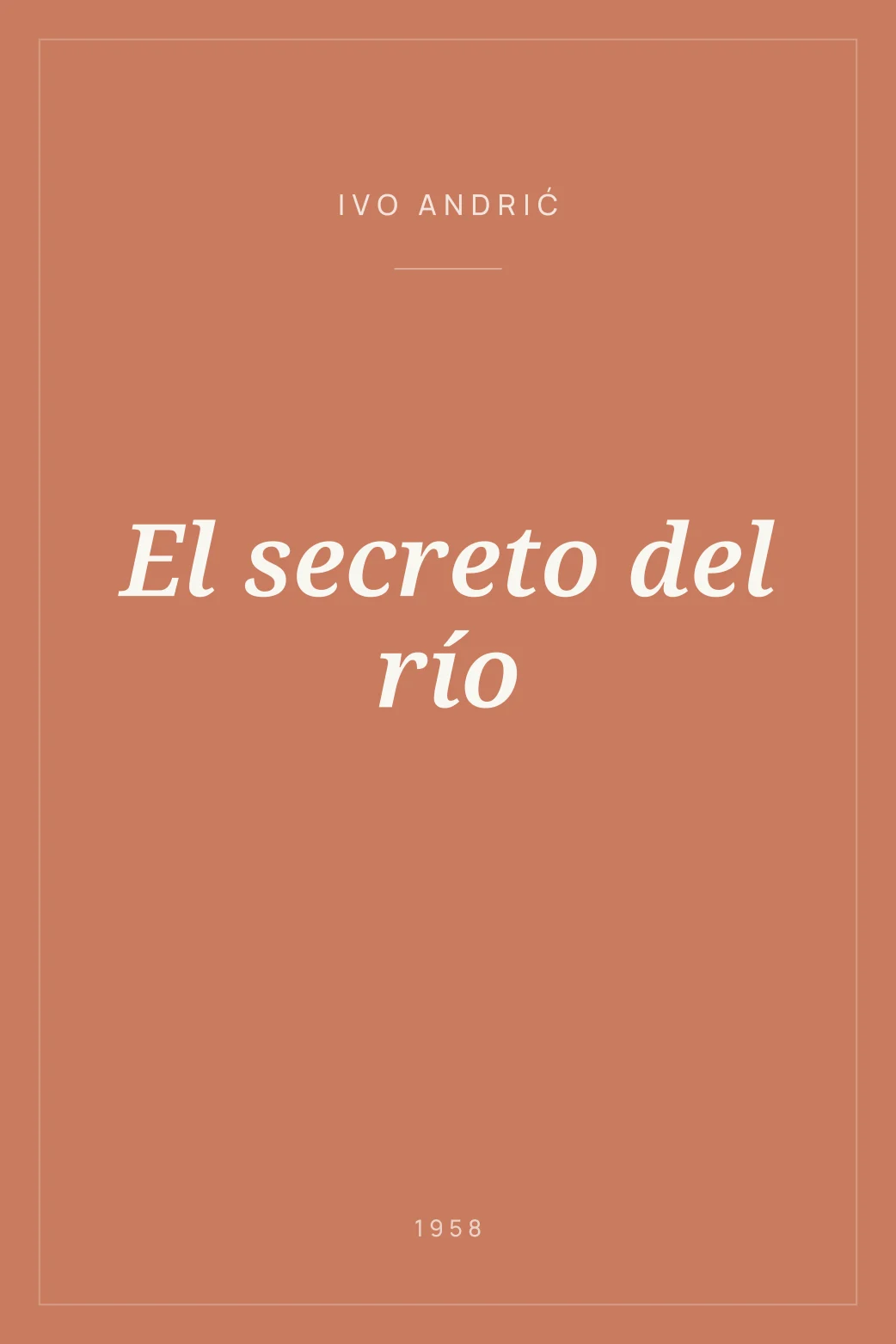 Portada de El secreto del río