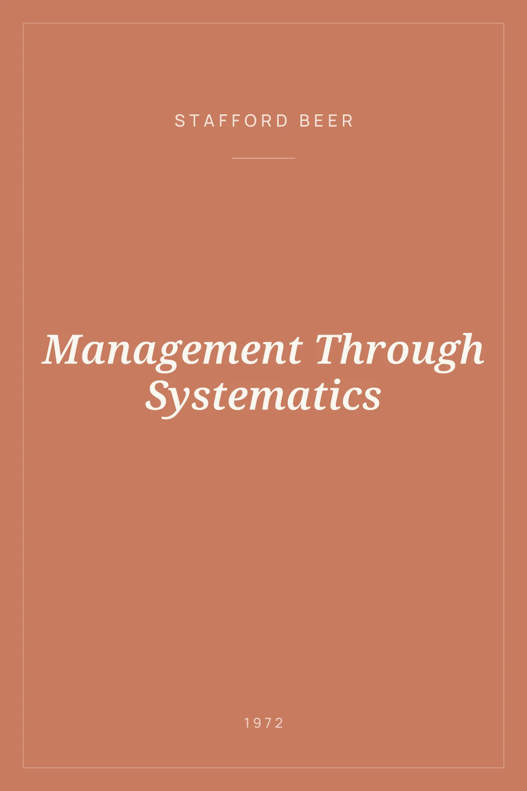 Portada de Management Through Systematics